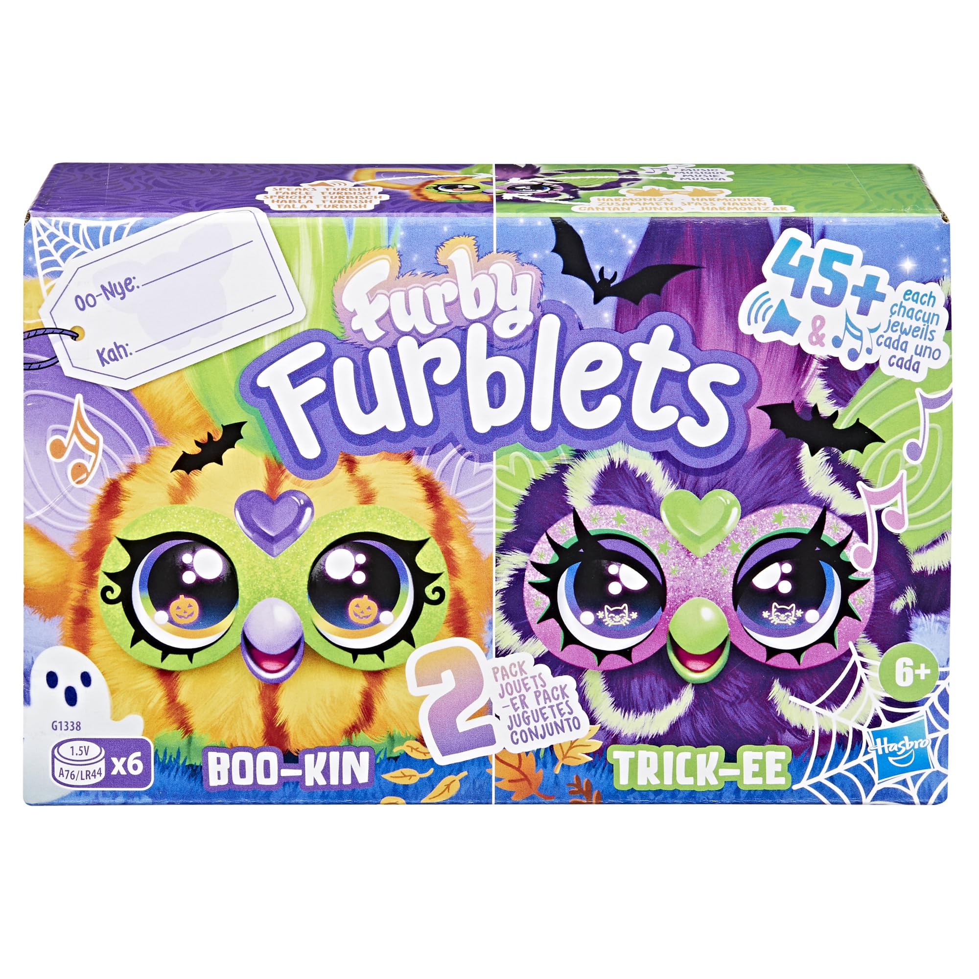 Furby Furbelt 2-Pack Fall - Lila & Orange Electronic Pets for Kids 6+ 6