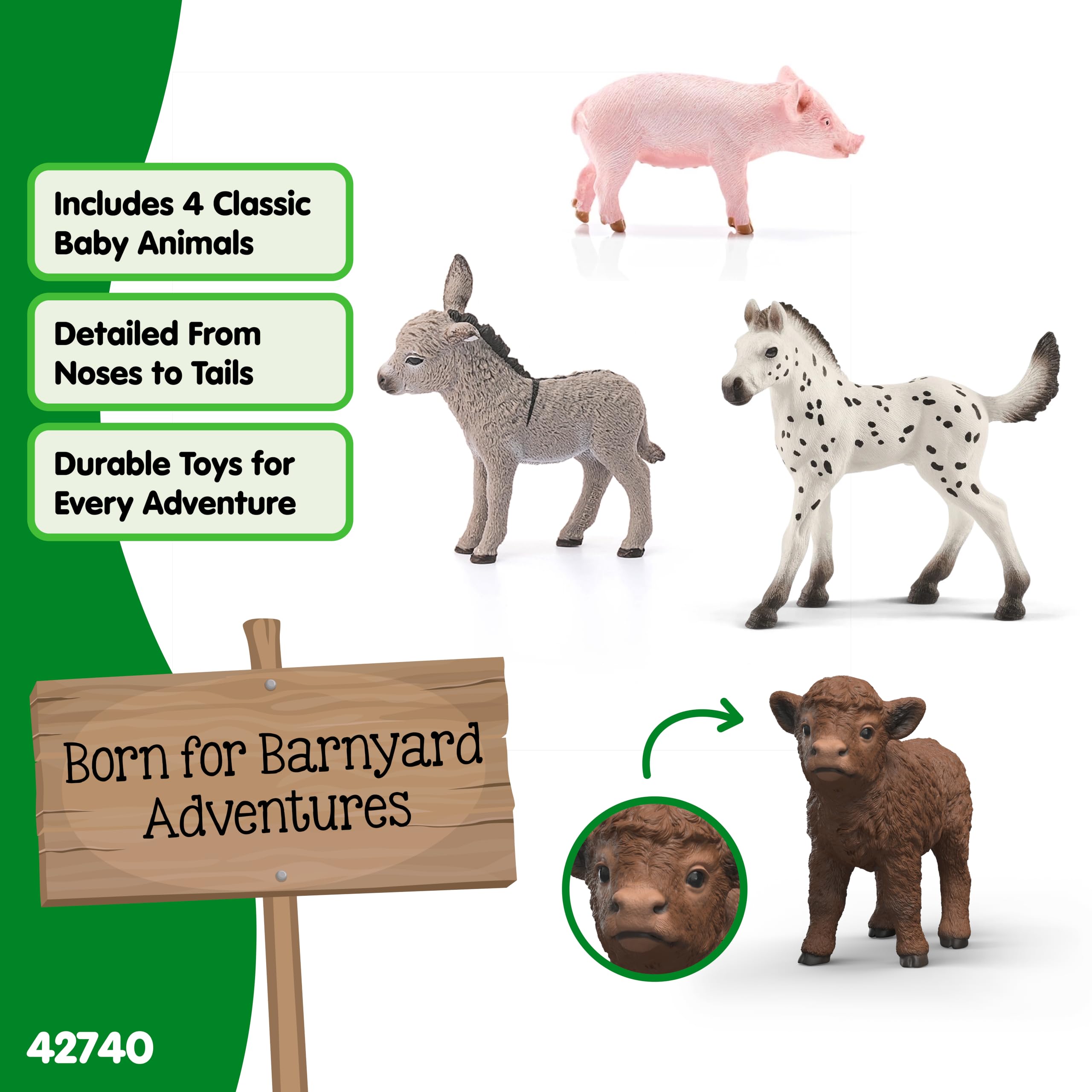 Schleich Farm World Farm Babies Set - 4 Figures | Ages 3+ | 42740 2
