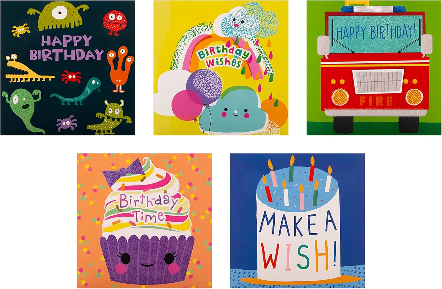 Hallmark Kids Birthday Cards, Multipack of 20 in 20 Fun Designs