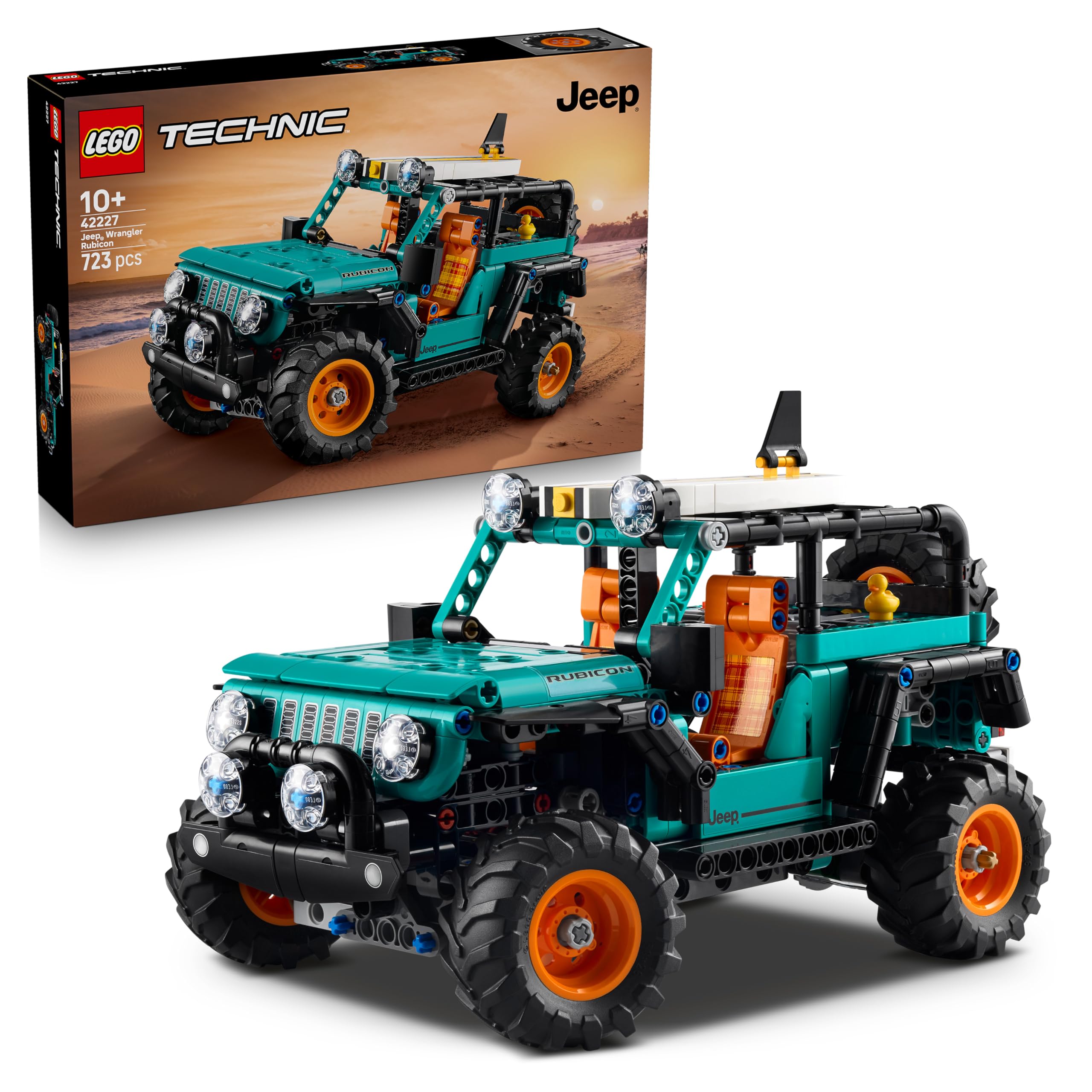 LEGO Technic Jeep Wrangler Rubicon SUV Car Toy Model Kit 42227 for Ages 10+