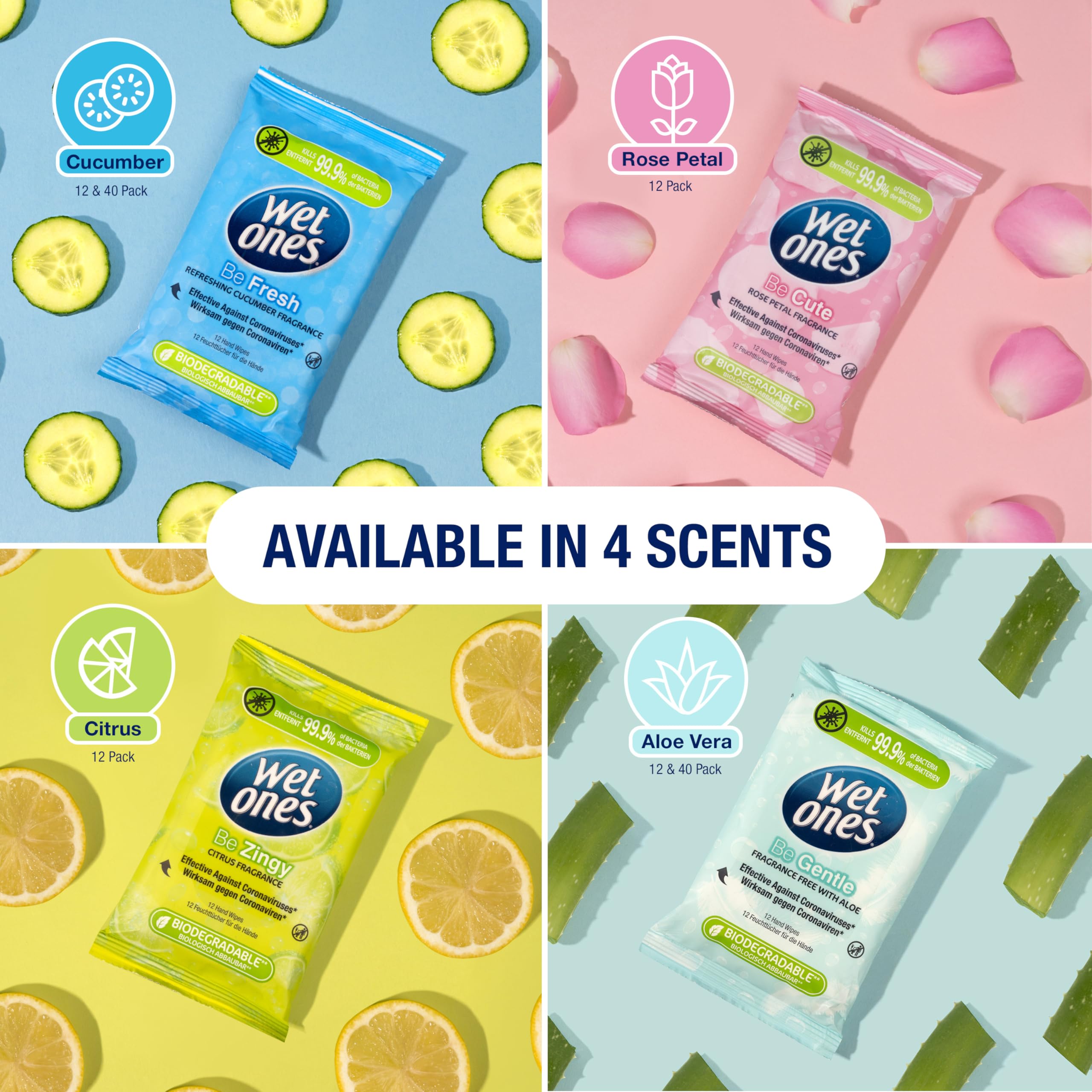 Wet Ones Plastic Free Antibacterial Pocket Size Hand Wipes, Citrus Scent, 144 Count 6