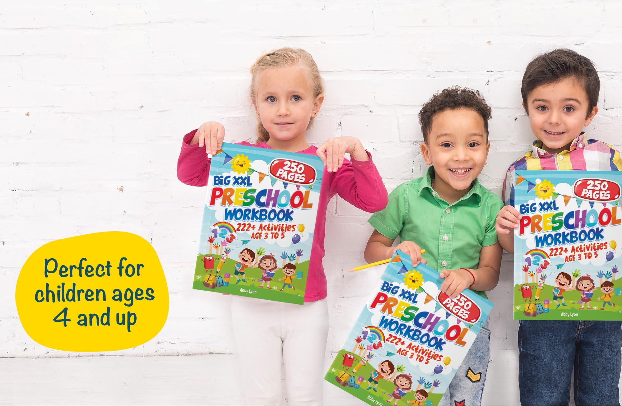 Abby Lyon BIG XXL Preschool Workbook - 222+ Activities, Letter Tracing, Numbers | Ages 3-5 6