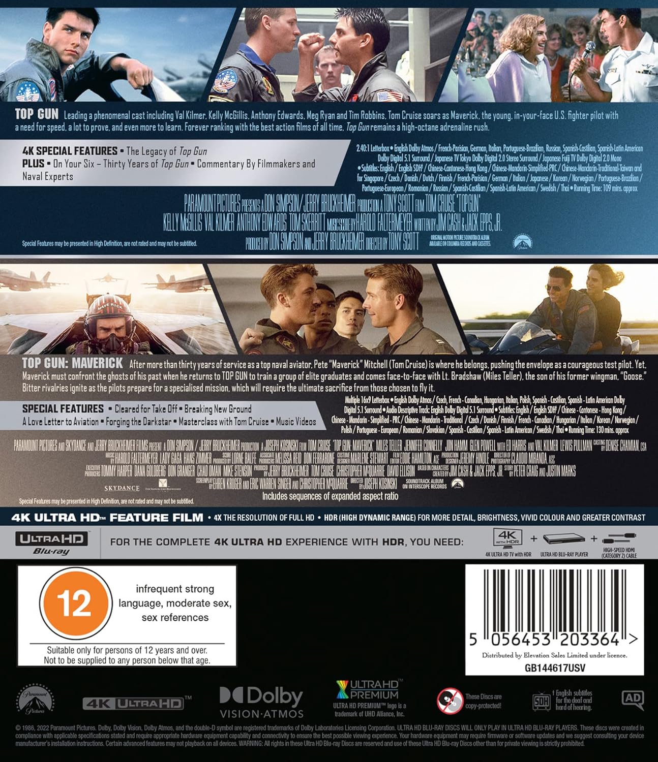 Top Gun double pack 4K [Blu-ray] [Region A & B & C] 3