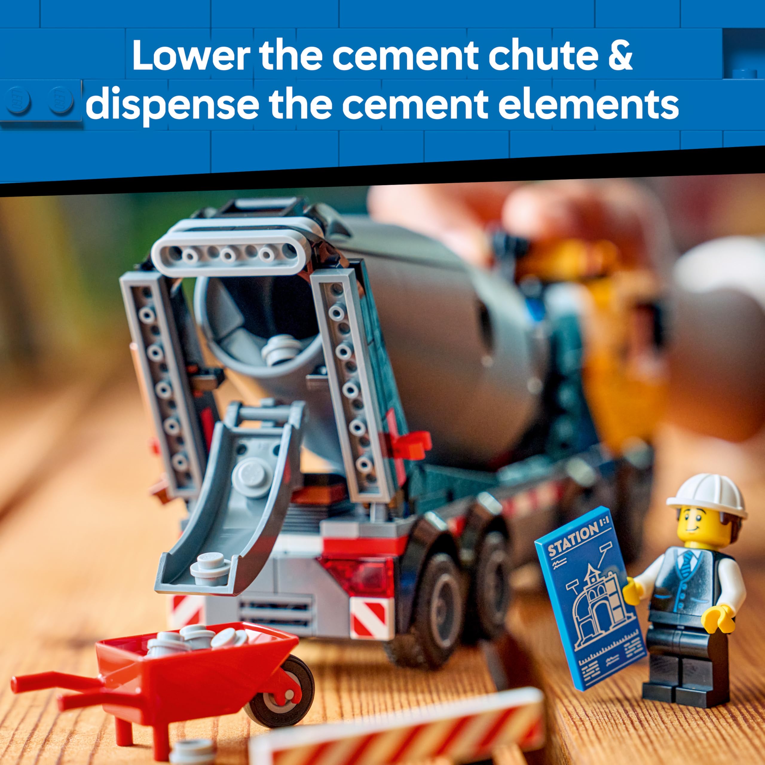 LEGO City Cement Mixer Truck Toy 60478 | Construction Vehicle Playset for Ages 7+ 6