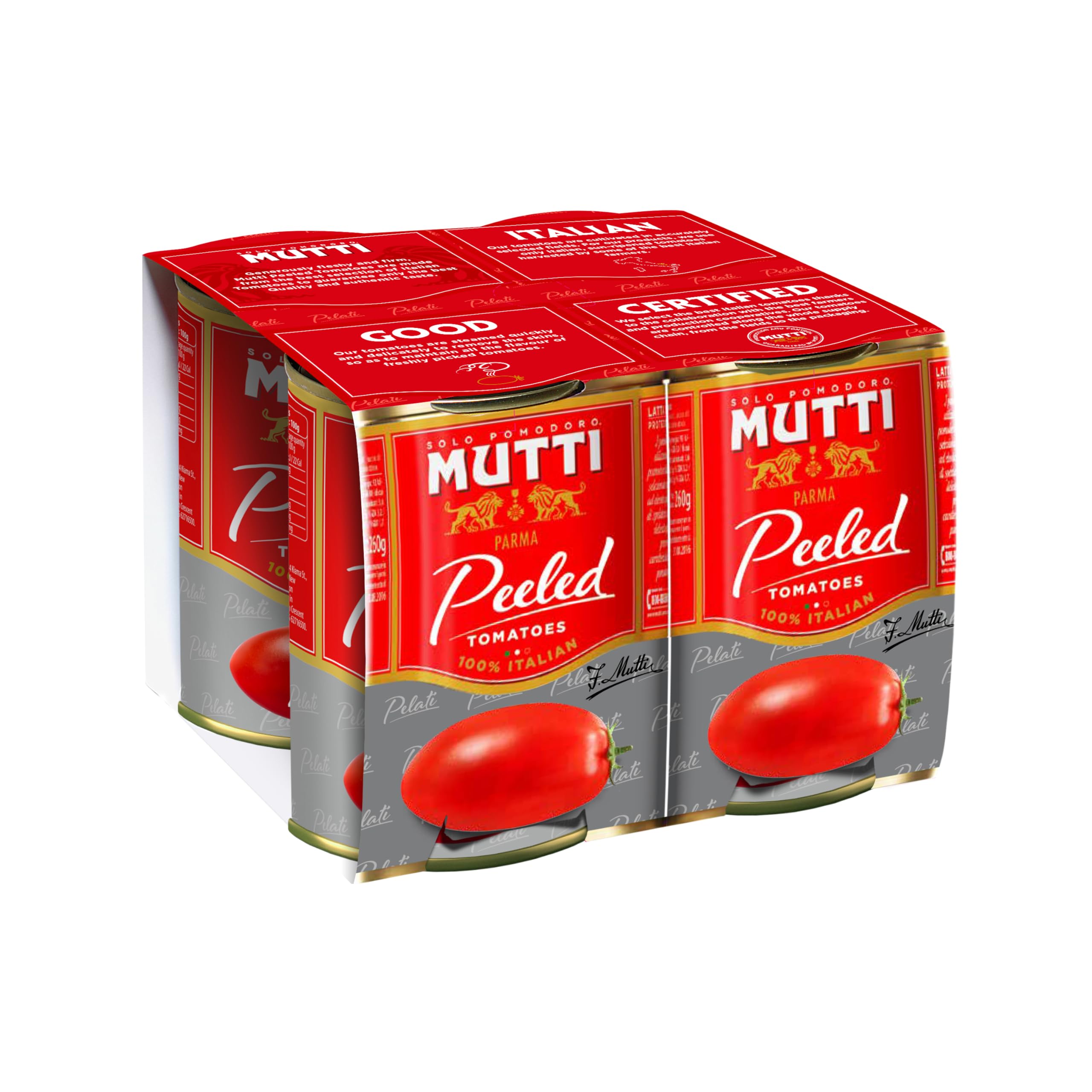 Mutti - Geschälte Tomaten, 400g (4er Pack)