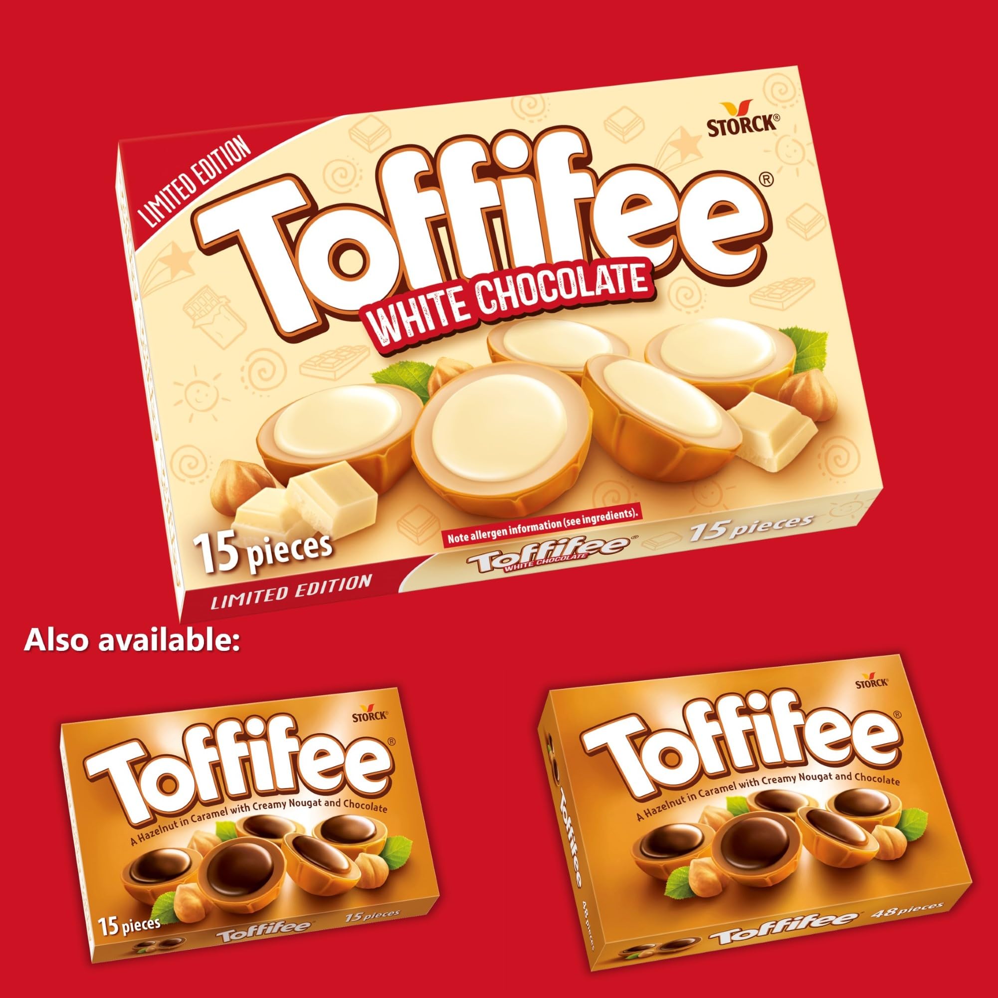 Toffifee Weiße Schokolade Kaubonbons mit Haselnuss und zarter weißer Schokolade - 15 Stück 12
