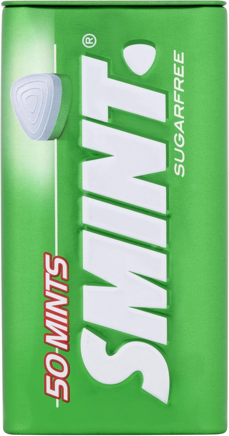 Smint - Spearmint XXL Zuckerfreie Pfefferminzbonbons (Packung mit 12 Dosen)