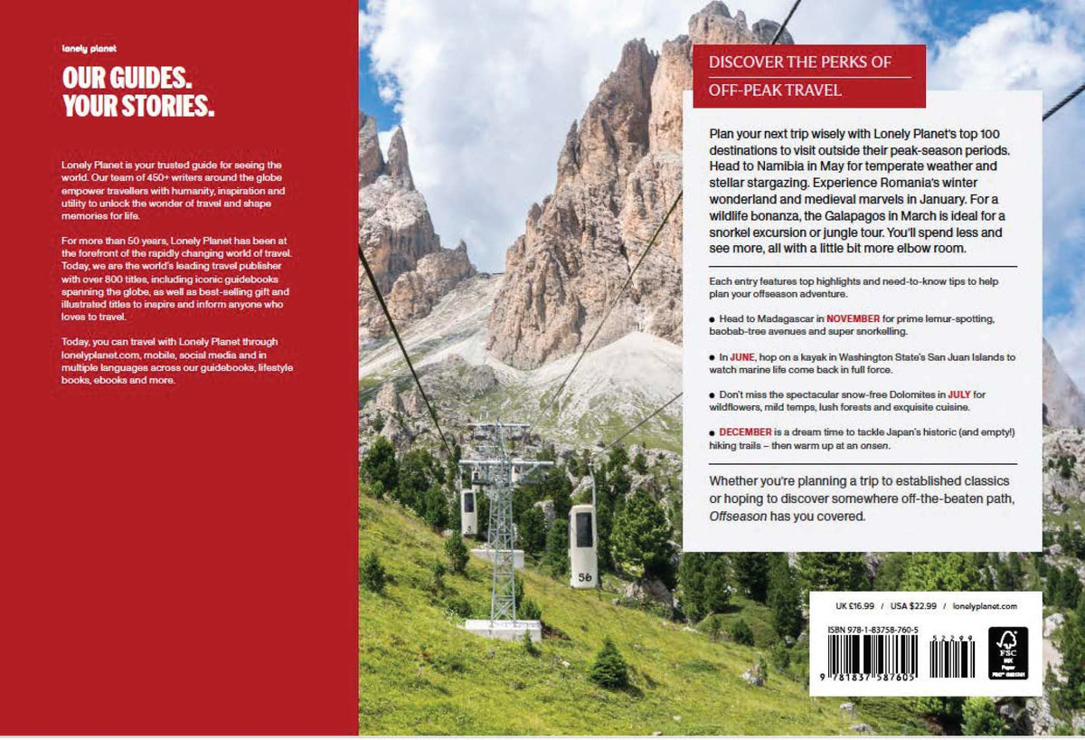 Lonely Planet Offseason: Amazing Crowd-Free Trips - 100 Top Destinations | Flexibound