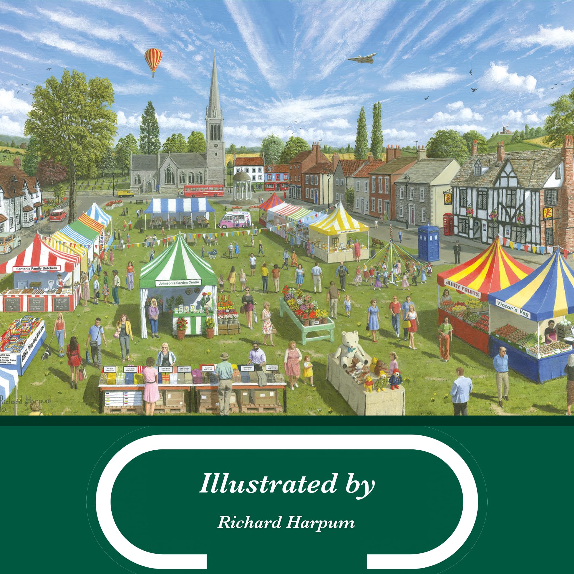 Falcon The Village Fete - 500XL Piece Jigsaw Puzzle for Adults | Richard Harpum Illustration | Recycled Cardboard 6