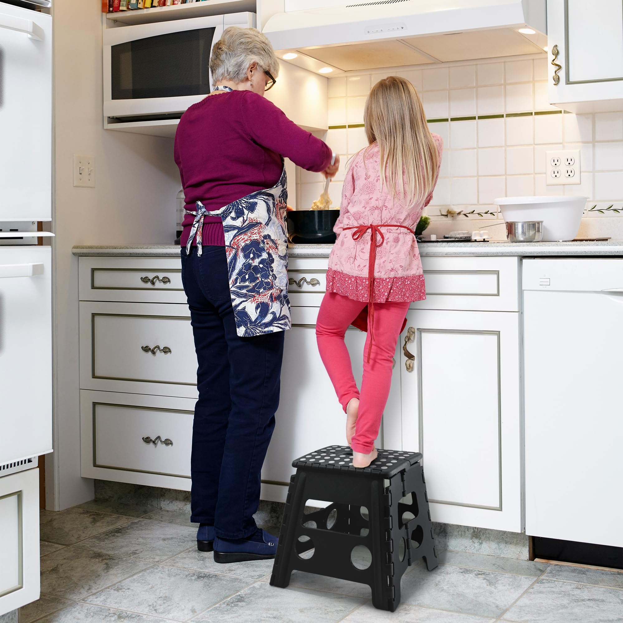 KEPLIN 13 Inch Heavy Duty Folding Step Stool | 150kg Capacity | Plastic 7