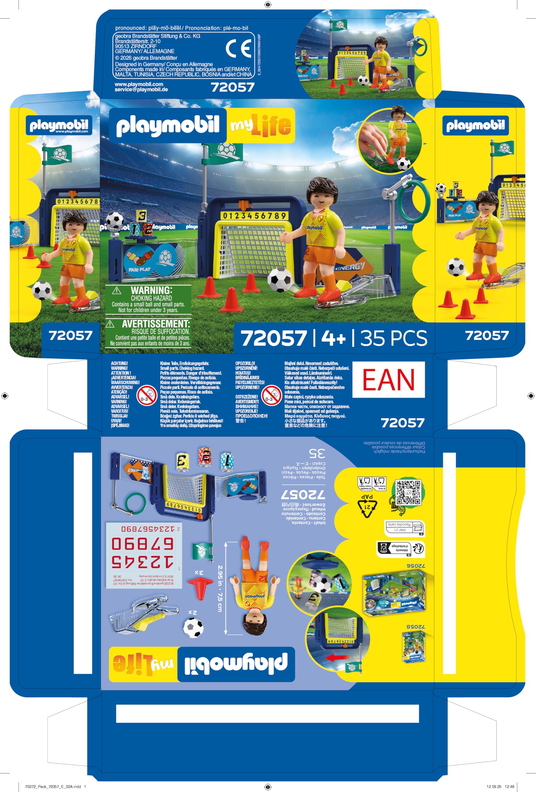 Playmobil Soccer Training Station - Target Wall & Shooting Mechanism | Ages 4+ 8