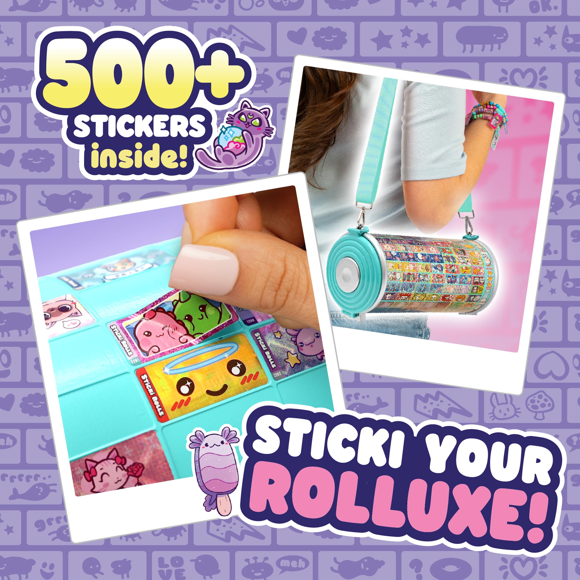 Sticki Rolls Rolluxe Series 2 - Glam Handbag + Craft Kit with 3 Jumbo Stickis 4