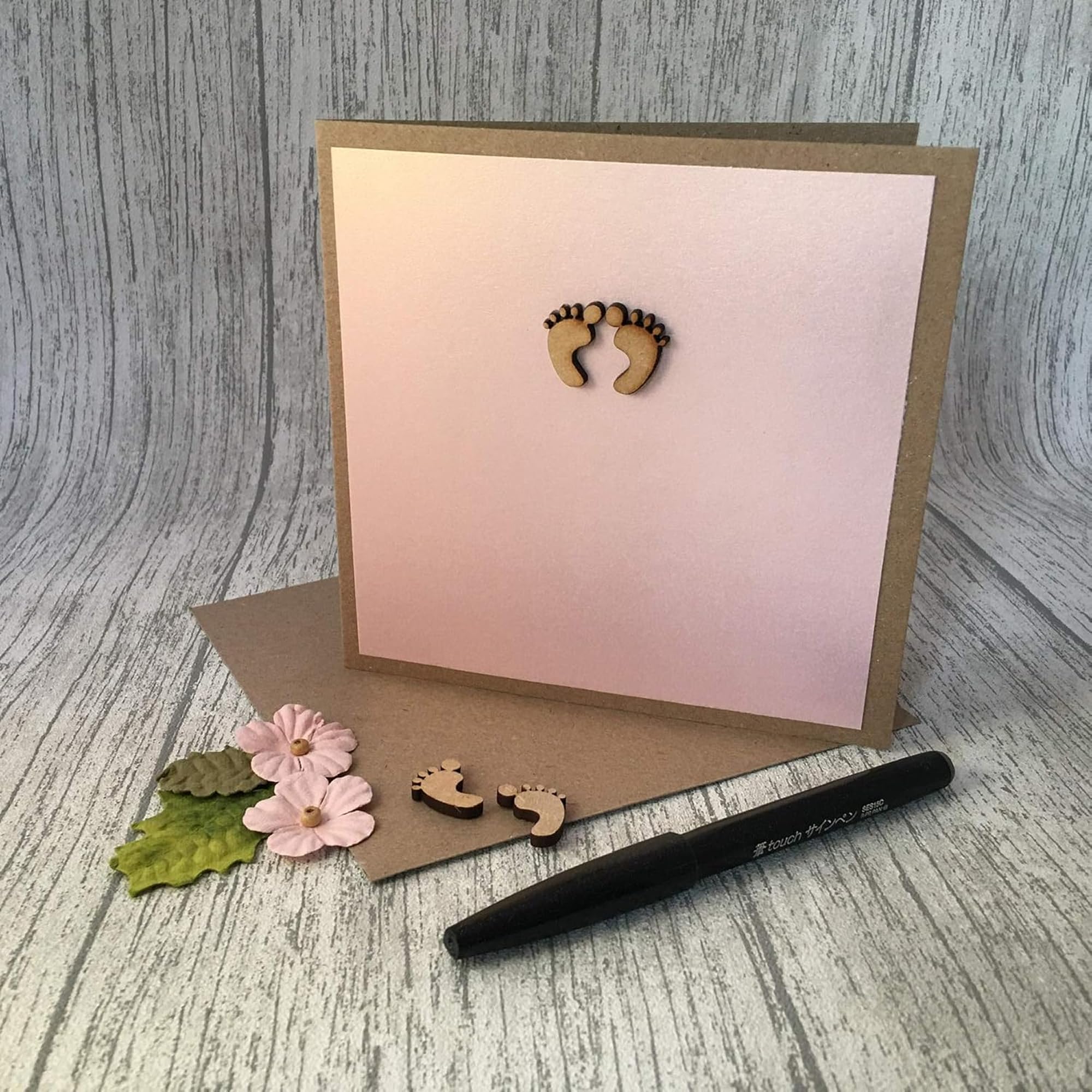 Craft UK Kraft Card and Envelope Pack - 6 x 6 Inch | 50 Count | Ideal for Invitations 6