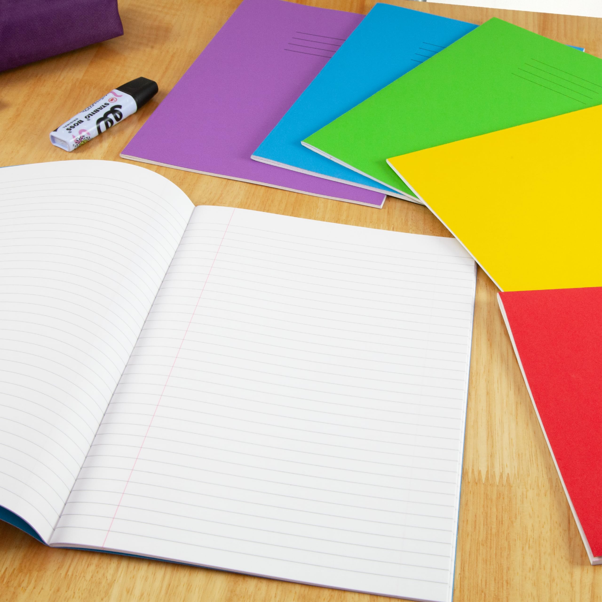 Hamelin A4 Exercise Book - 8mm Ruled & Margin, 48 Pages, Red Cover | Pack of 10 6