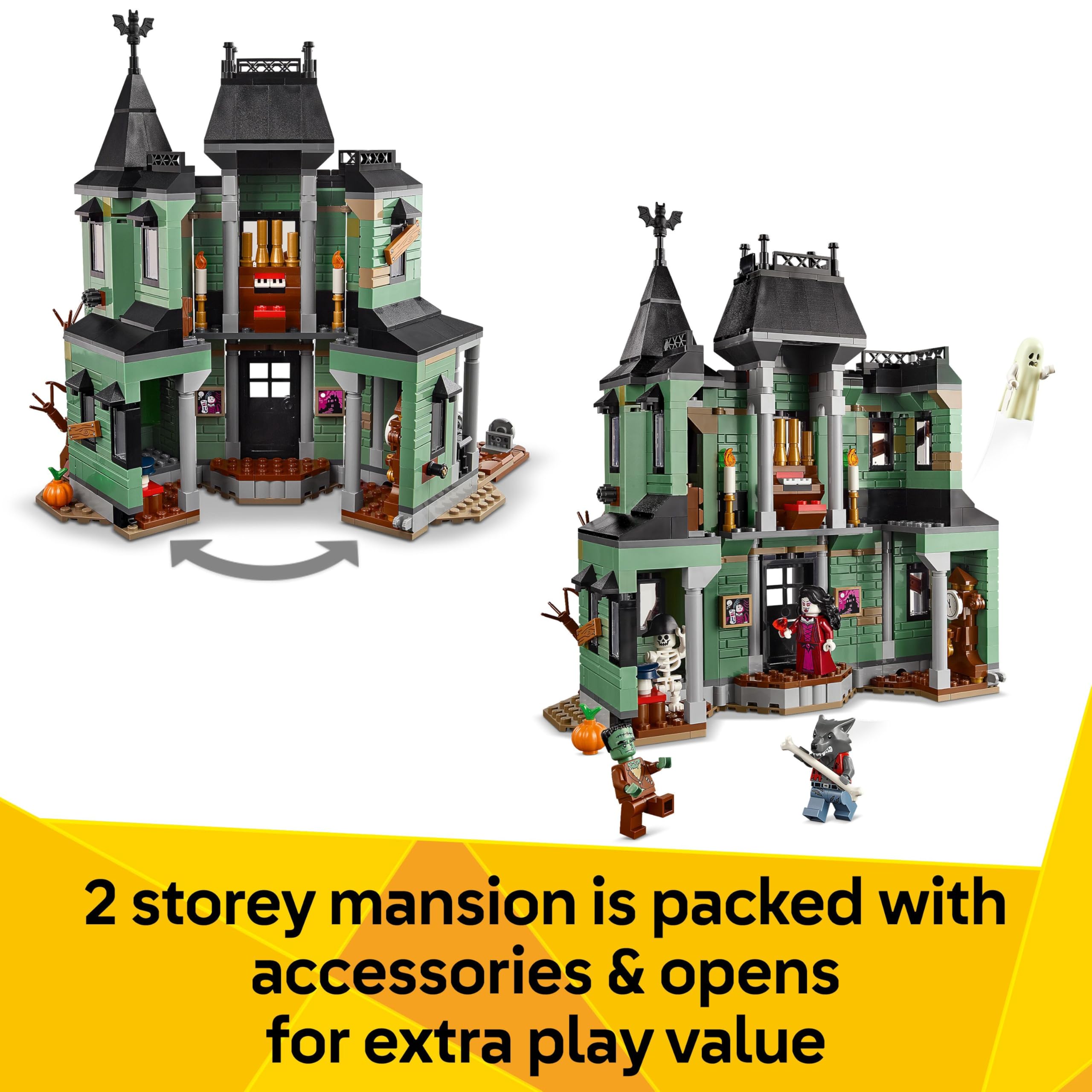 LEGO Creator 3in1 Haunted Mansion 31167 Building Set | Ages 9+ | 5 Minifigures 6