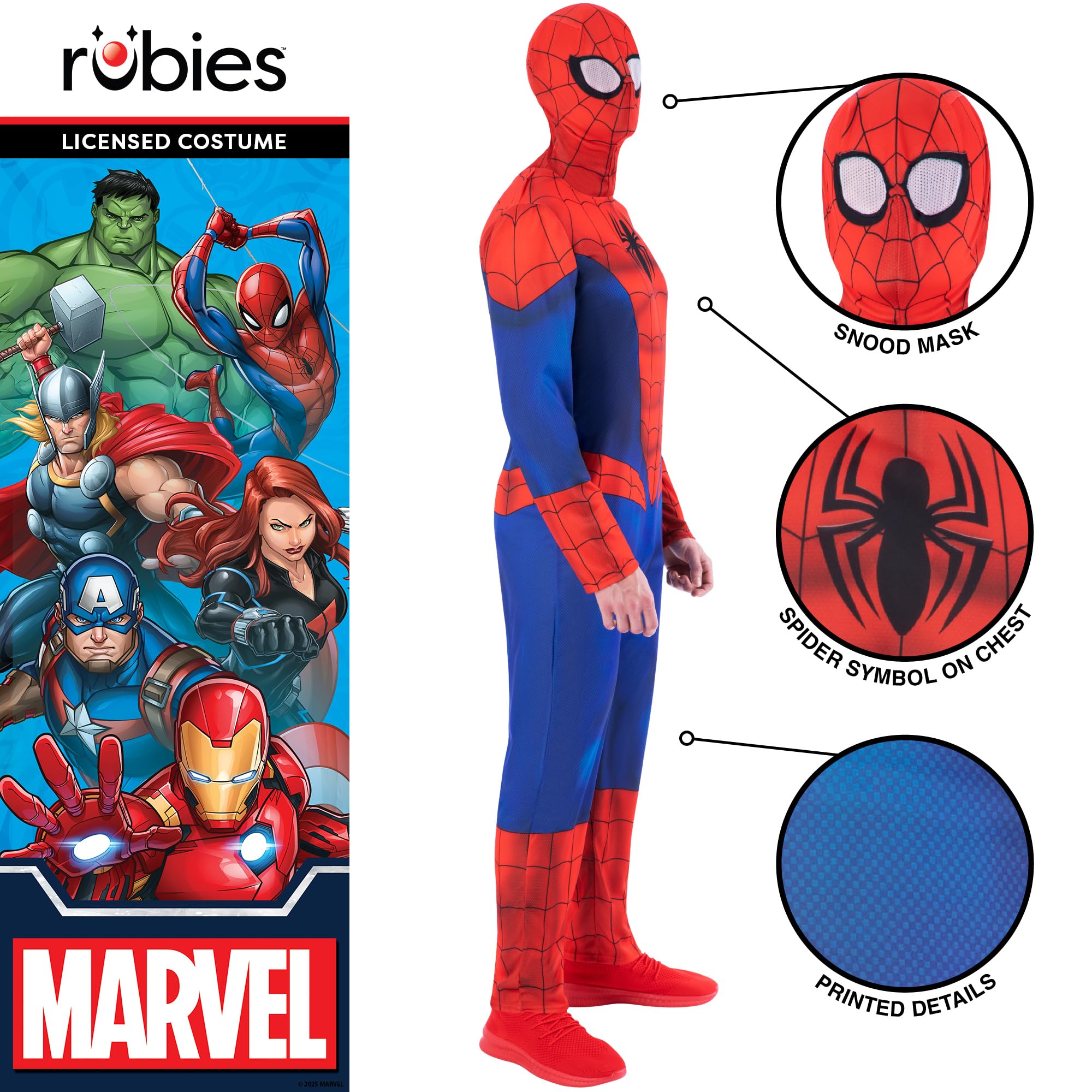 Rubies Official Spider-man Adult Costume - Men's Medium, Jumpsuit & Mask Included 3