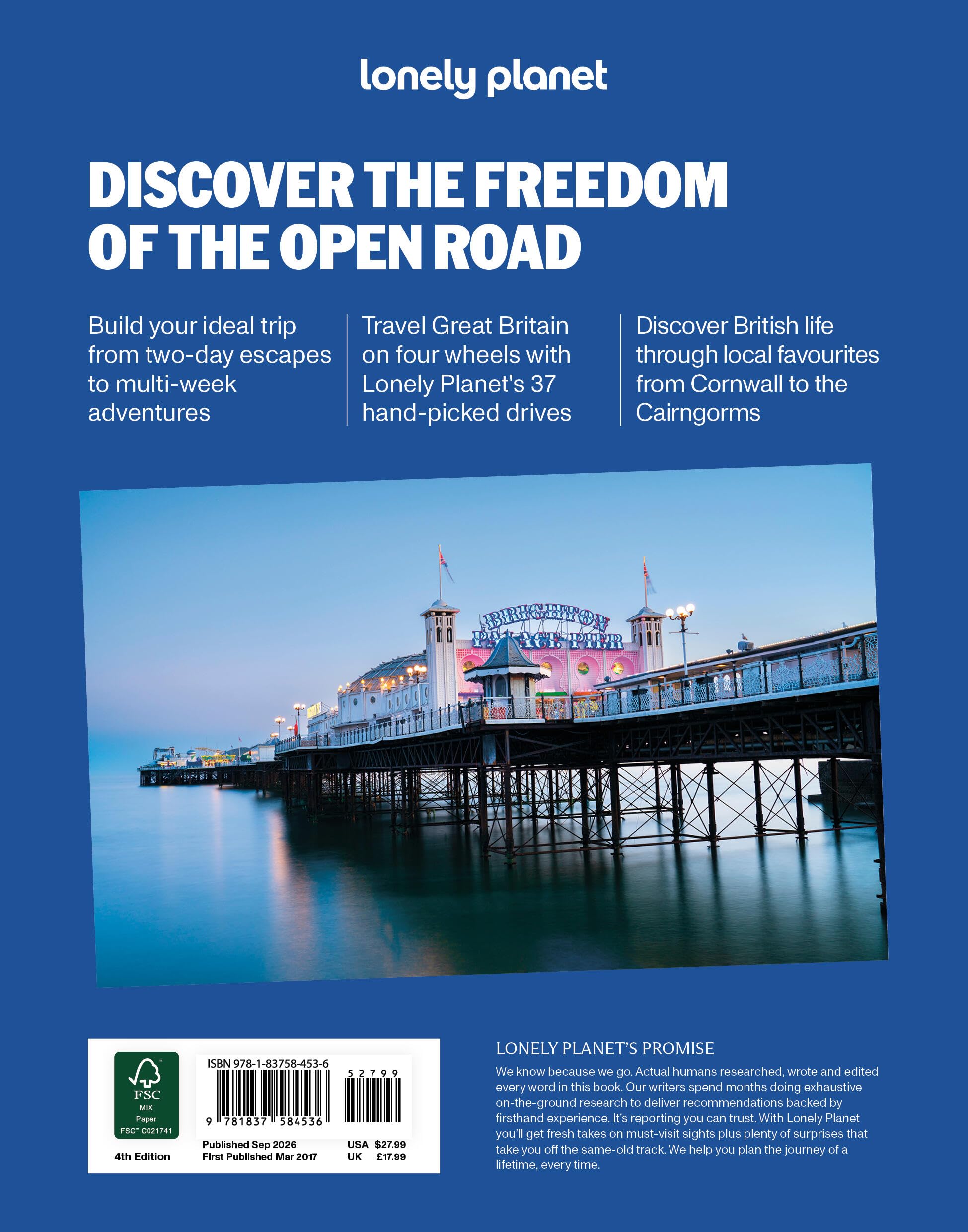 Lonely Planet Best Road Trips Great Britain: 37 Driving Itineraries | 4th Edition | Paperback