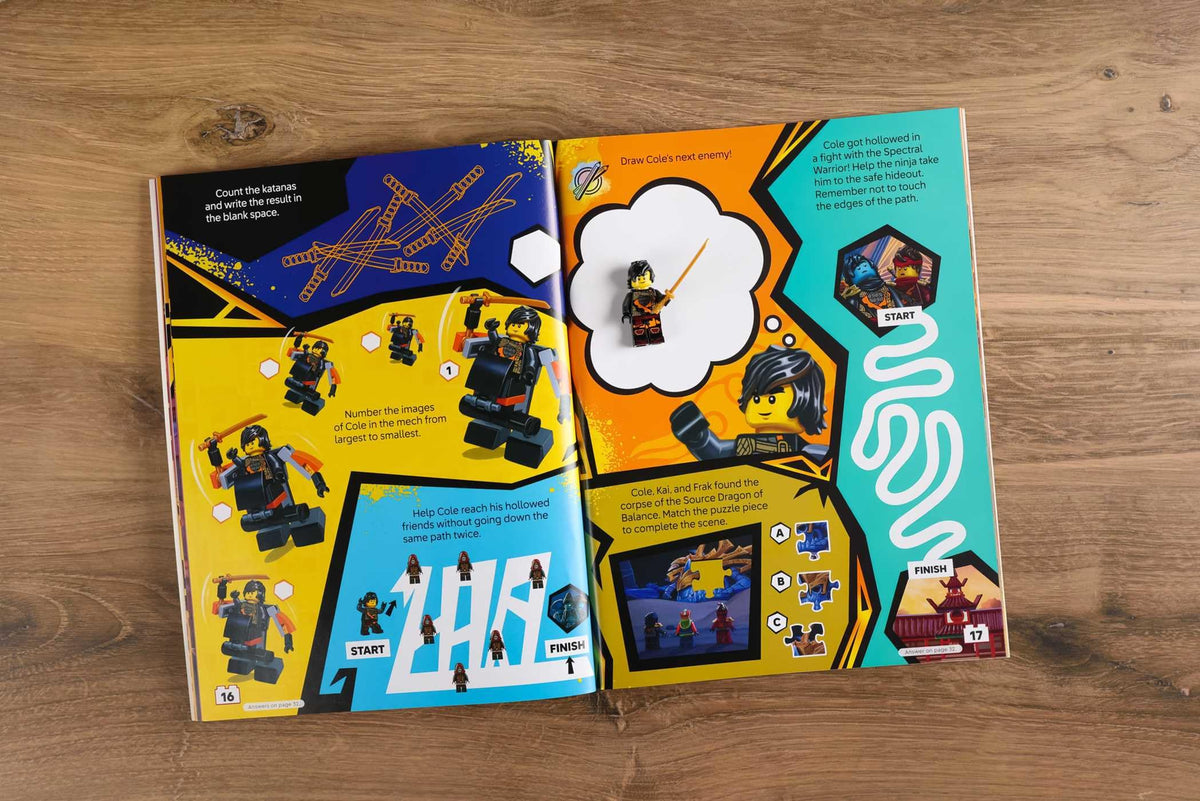 LEGO Ninjago Ninja Masters: Design with Stickers Activity Book with Minifigure | Ages 5-8 | 64 Pages 4