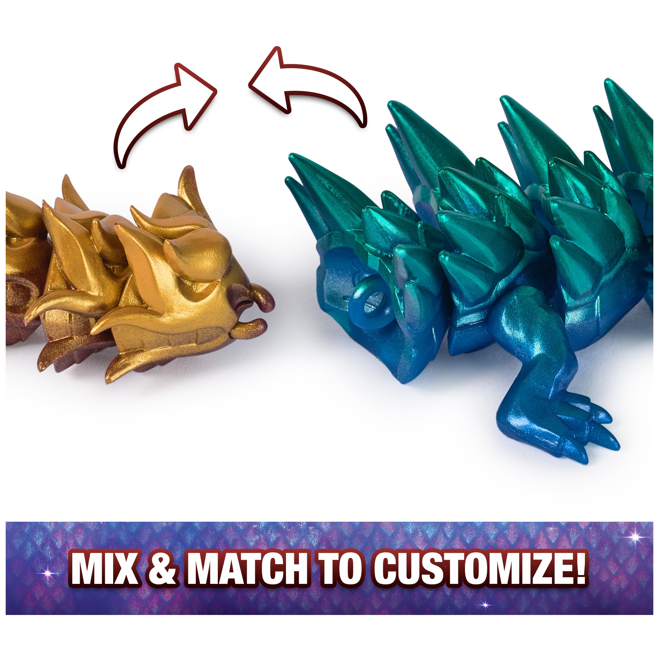 CrystaLynx Dragons - 32 cm Articulated Collectible Figure with Crystal Egg (Random Assortment) 4