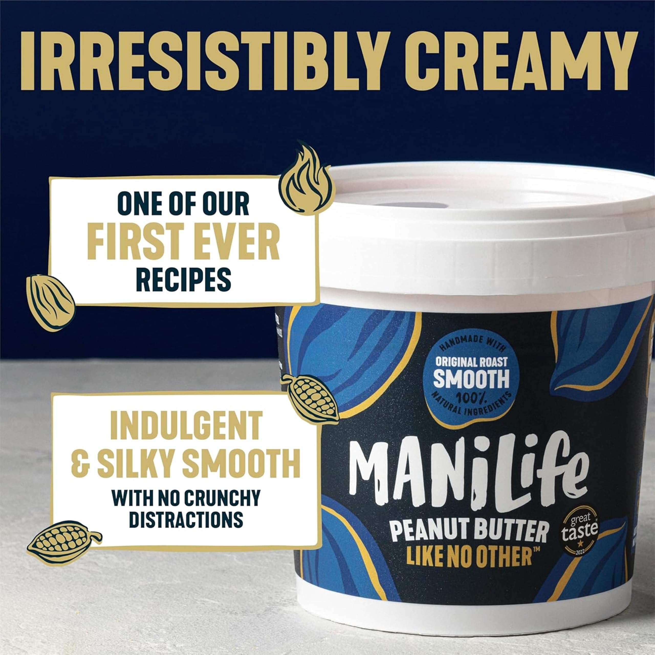 ManiLife Original Roast Smooth Erdnussbutter, 900-g-Becher – Kleine Menge, vegan 3
