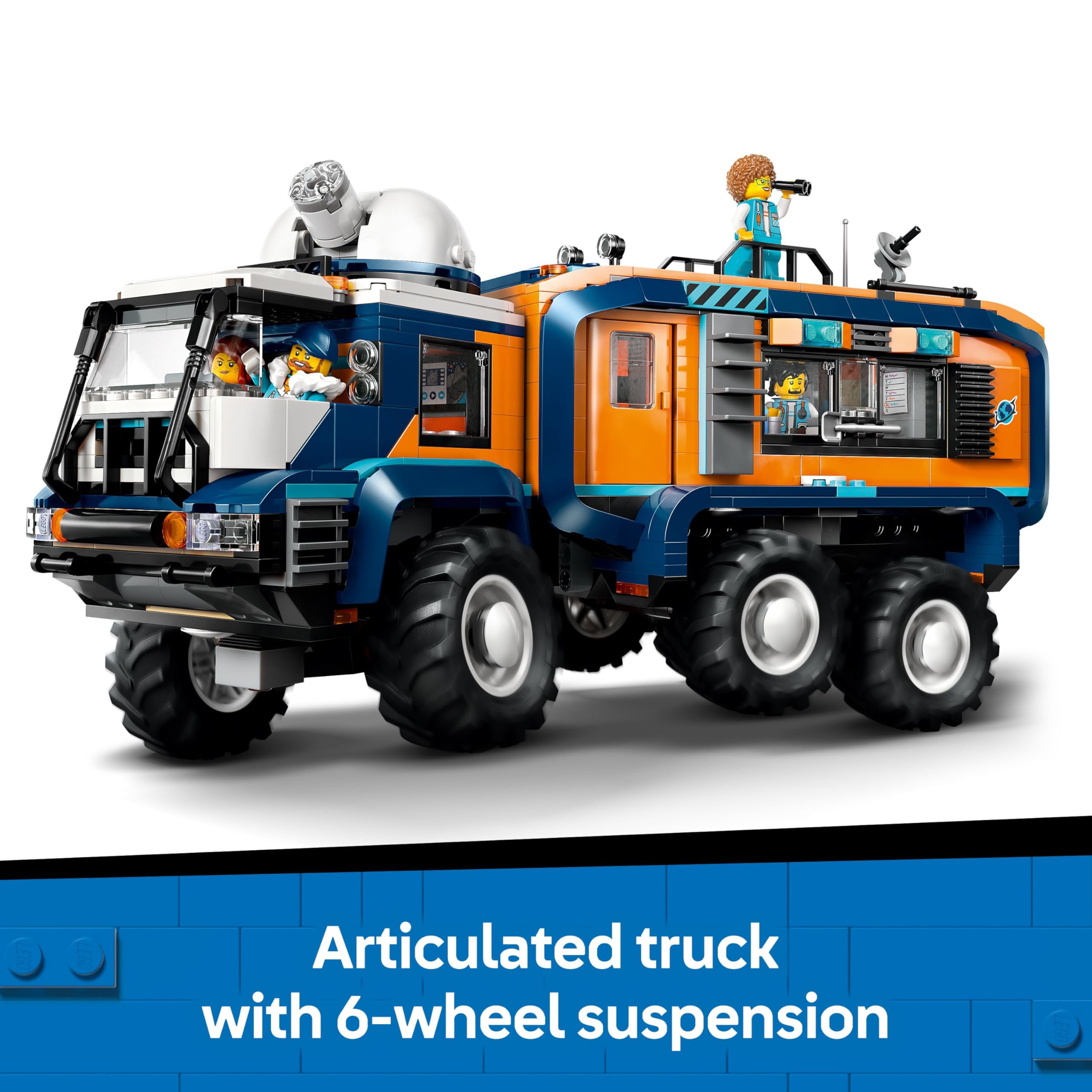 LEGO City Arctic Explorer Science Lab Truck - Building Set with Minifigures & Snowmobile for Ages 8+ 5