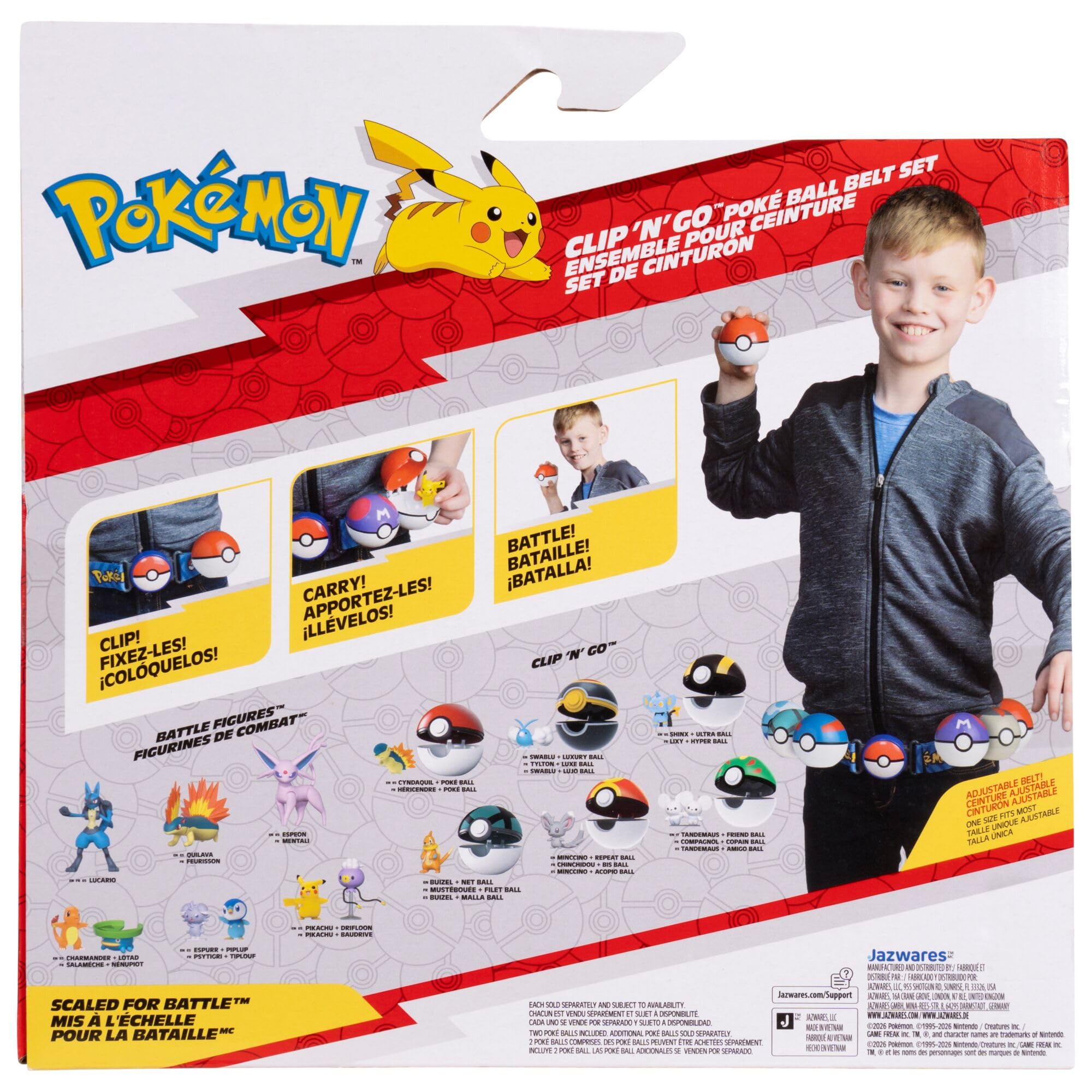 Pokémon Pikachu Clip ‘N’ Go Belt Set - 2-Inch Battle Figure with Premier and Ultra Ball 6