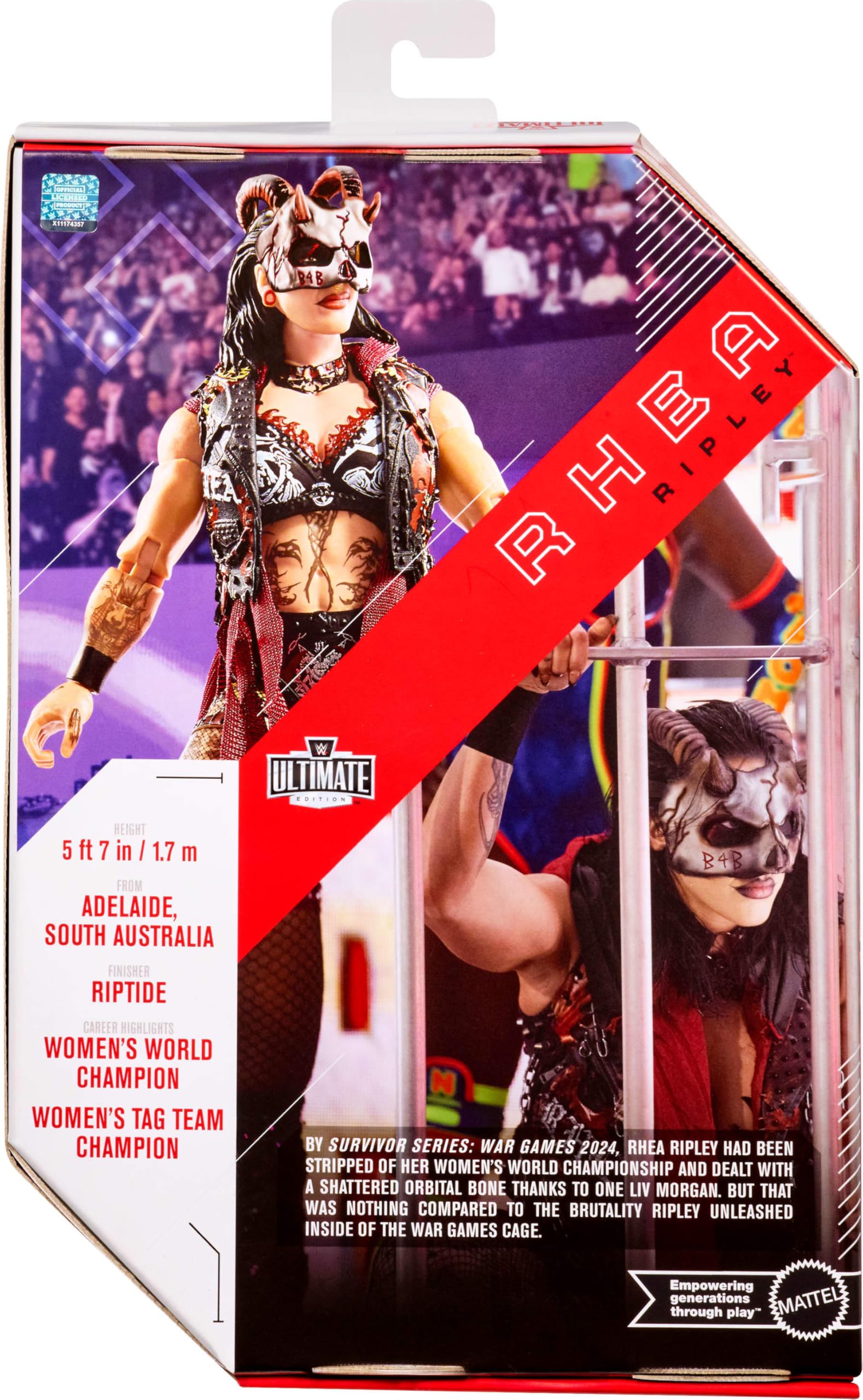 Mattel WWE Ultimate Edition Rhea Ripley Action Figure with Accessories | 6-Inch Scale | TrueFX 6