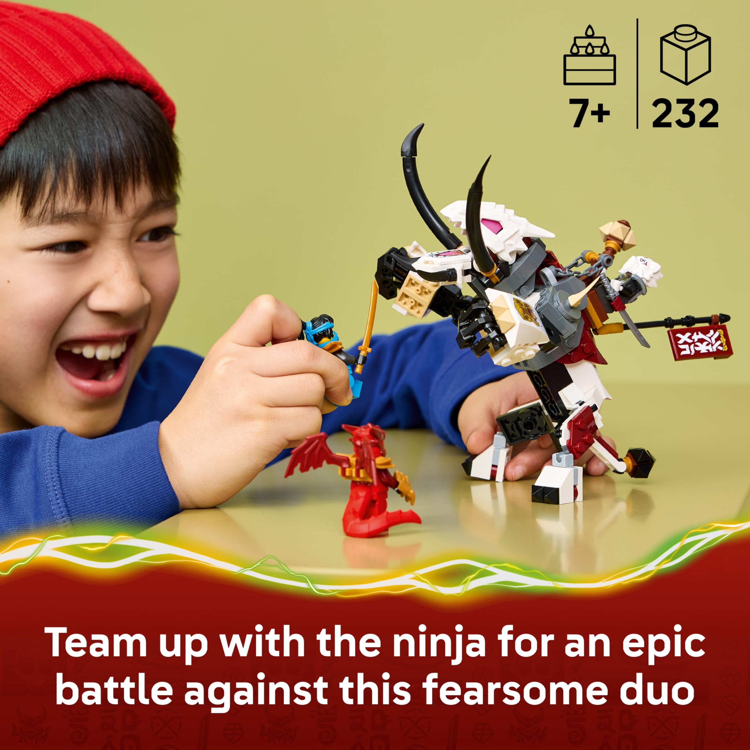 LEGO NINJAGO Zilvar and Grimtak the Dragon Beast Building Set | Model 71863 | Ages 7+