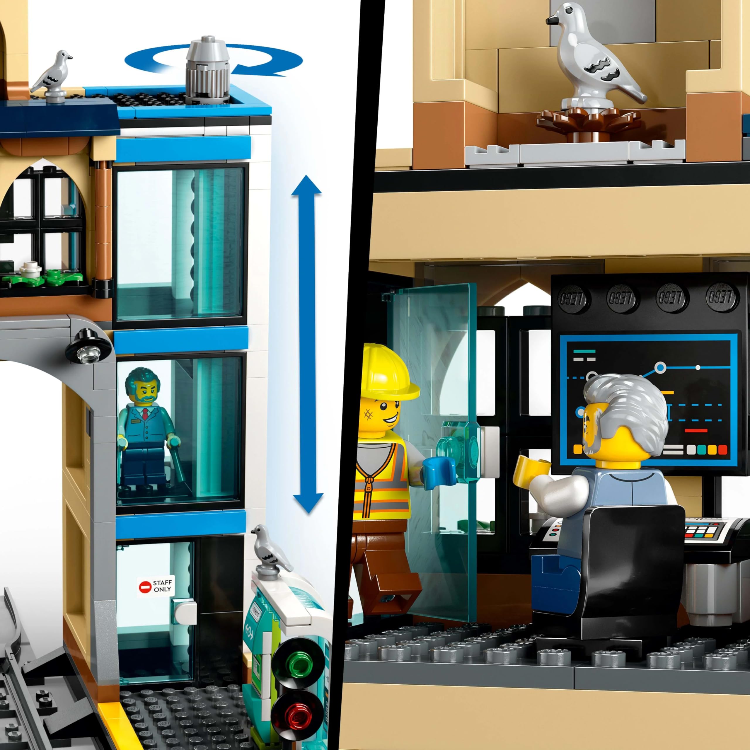 LEGO City Central Train Station Set with Maintenance Vehicle - Building Toy for Kids 7+ 13