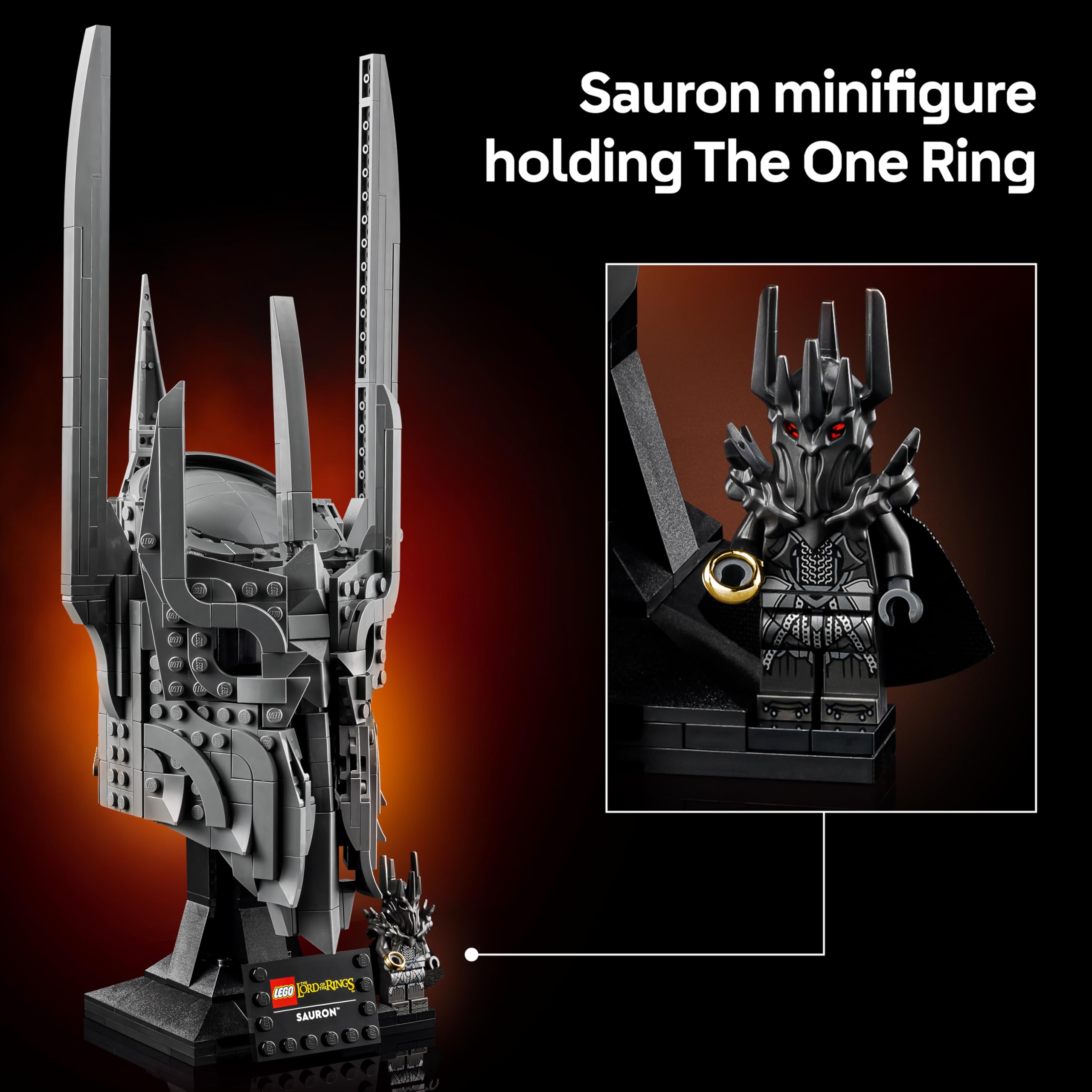 LEGO Icons The Lord of the Rings Sauron's Helmet Display Model Kit 11373 | Age 18+ 6