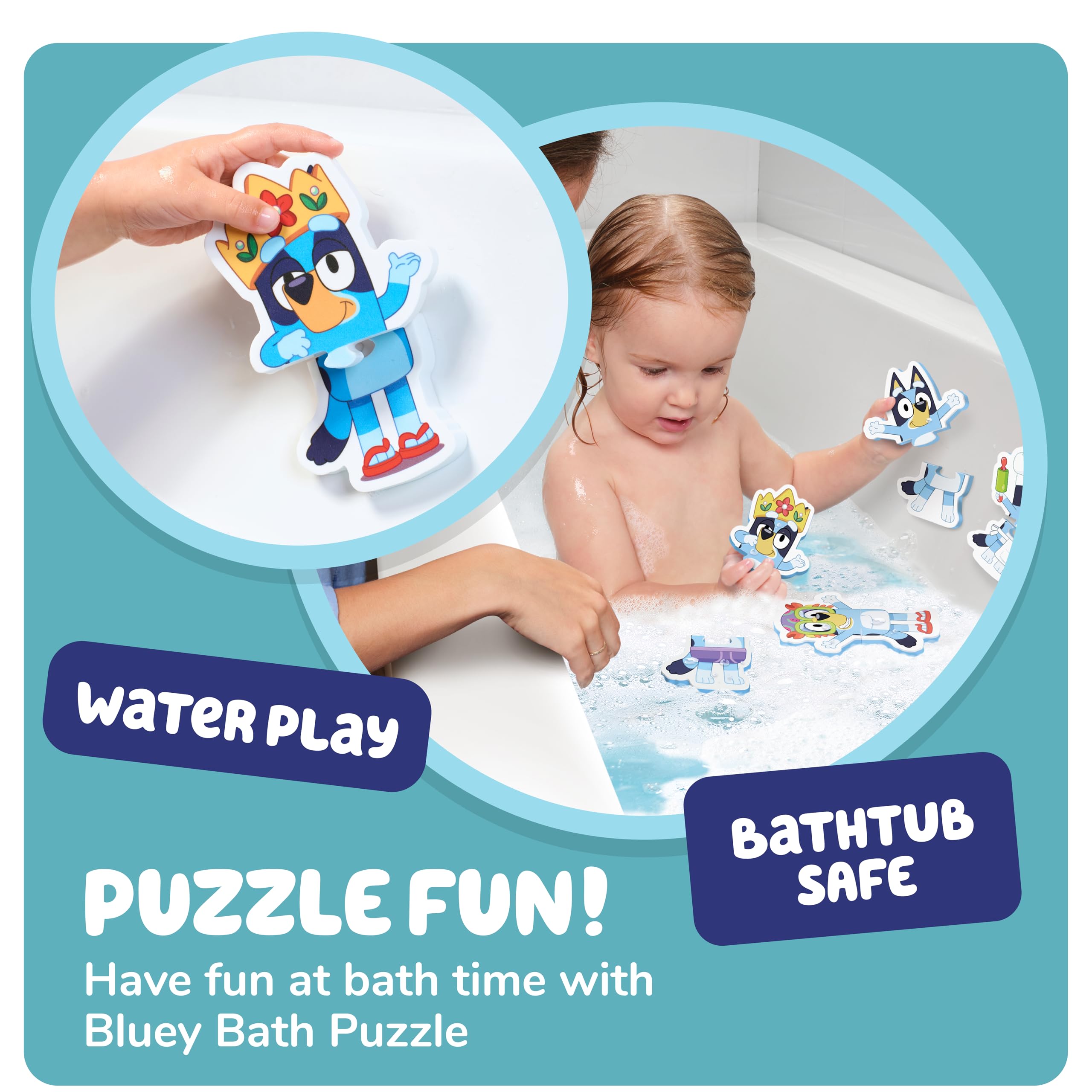 Toomies Bluey Bath Puzzle - 8-Piece Foam Jigsaw Set | Ages 18+ Months 3