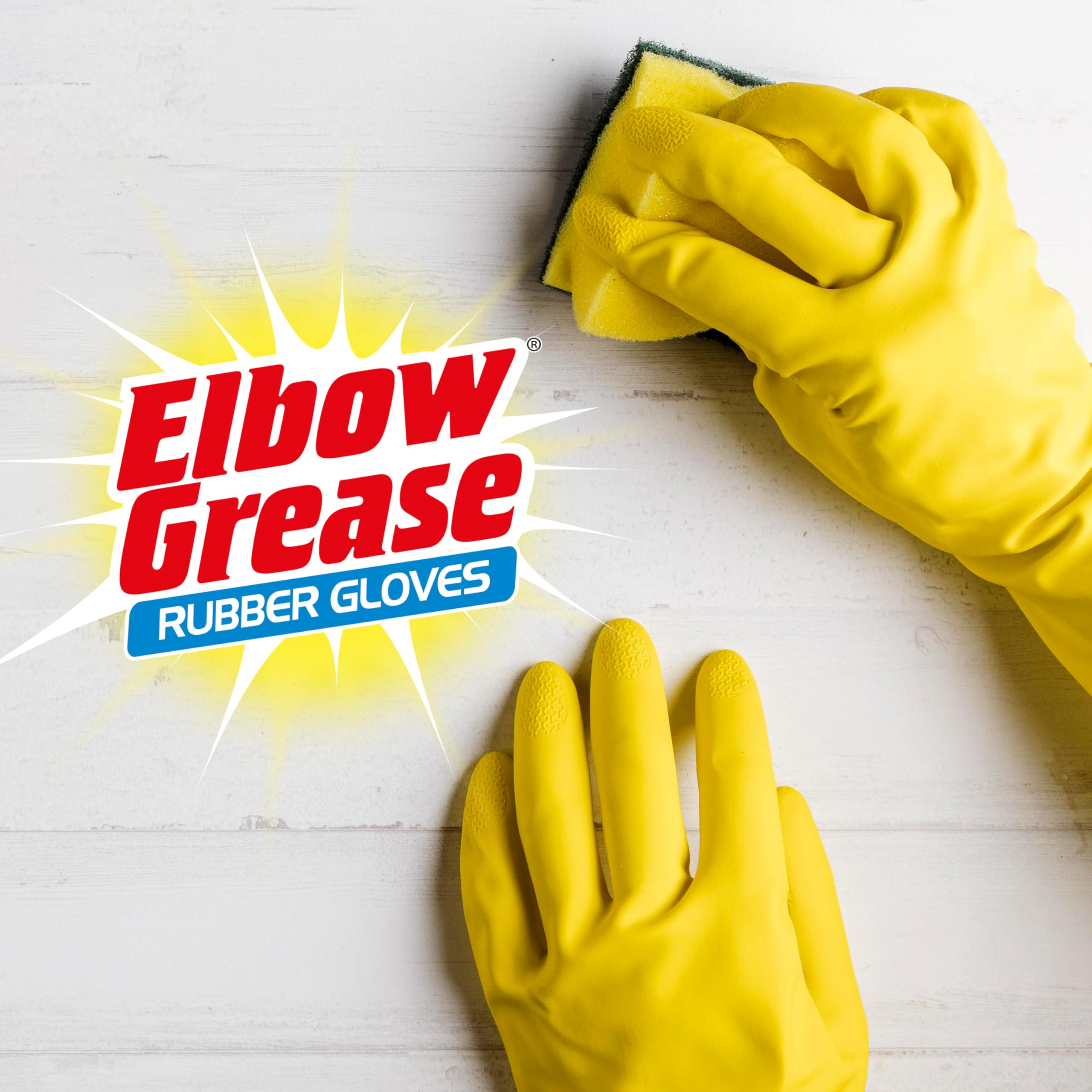 Elbow Grease Rubber Gloves - Super Strong & Durable | Cotton Lined | Size L (Pack of 1) 7