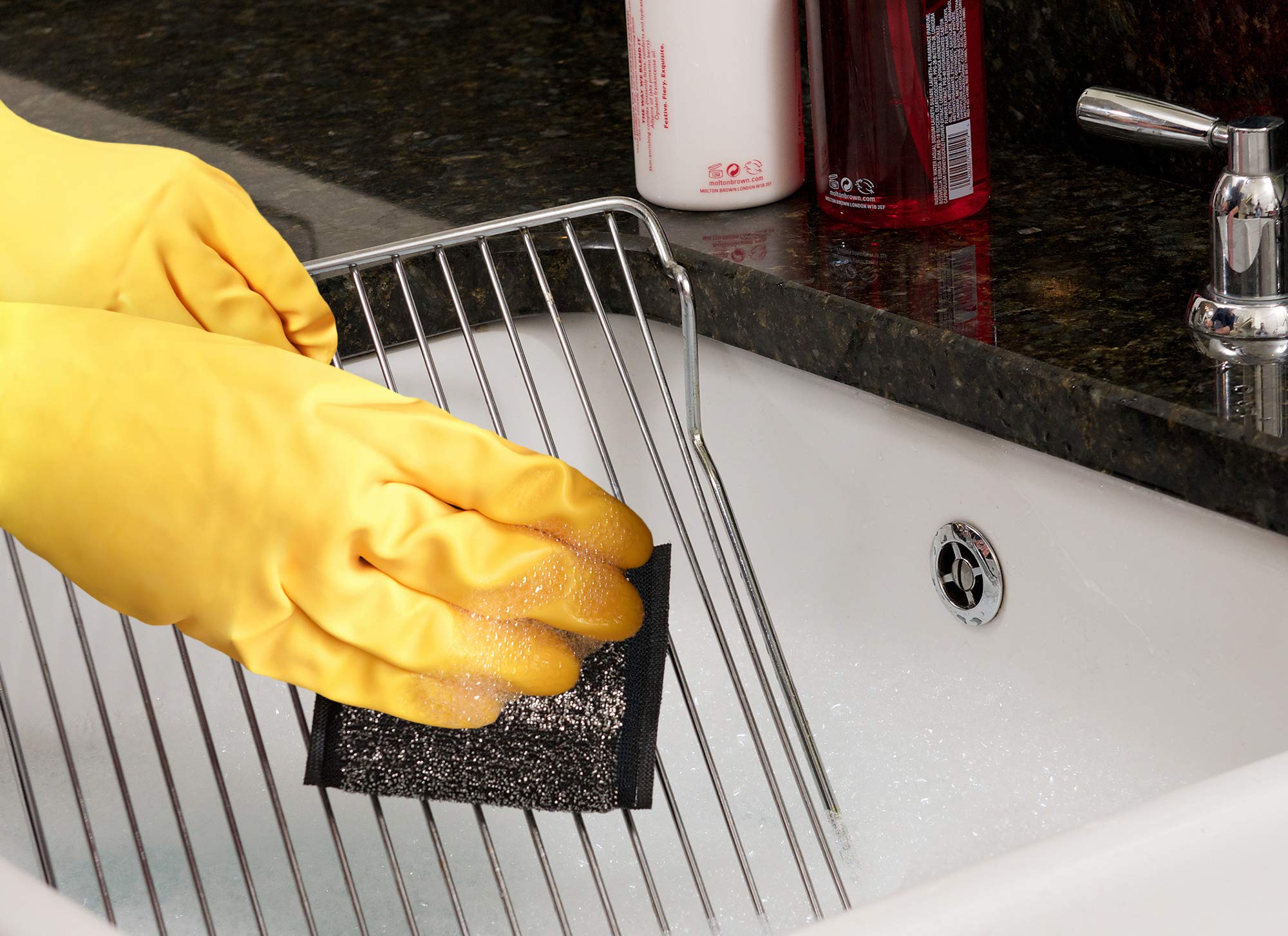 Marigold Scrub Away Stainless Steel Scourers - Heavy Duty, Sponge-Filled, 20 Single Packs 3