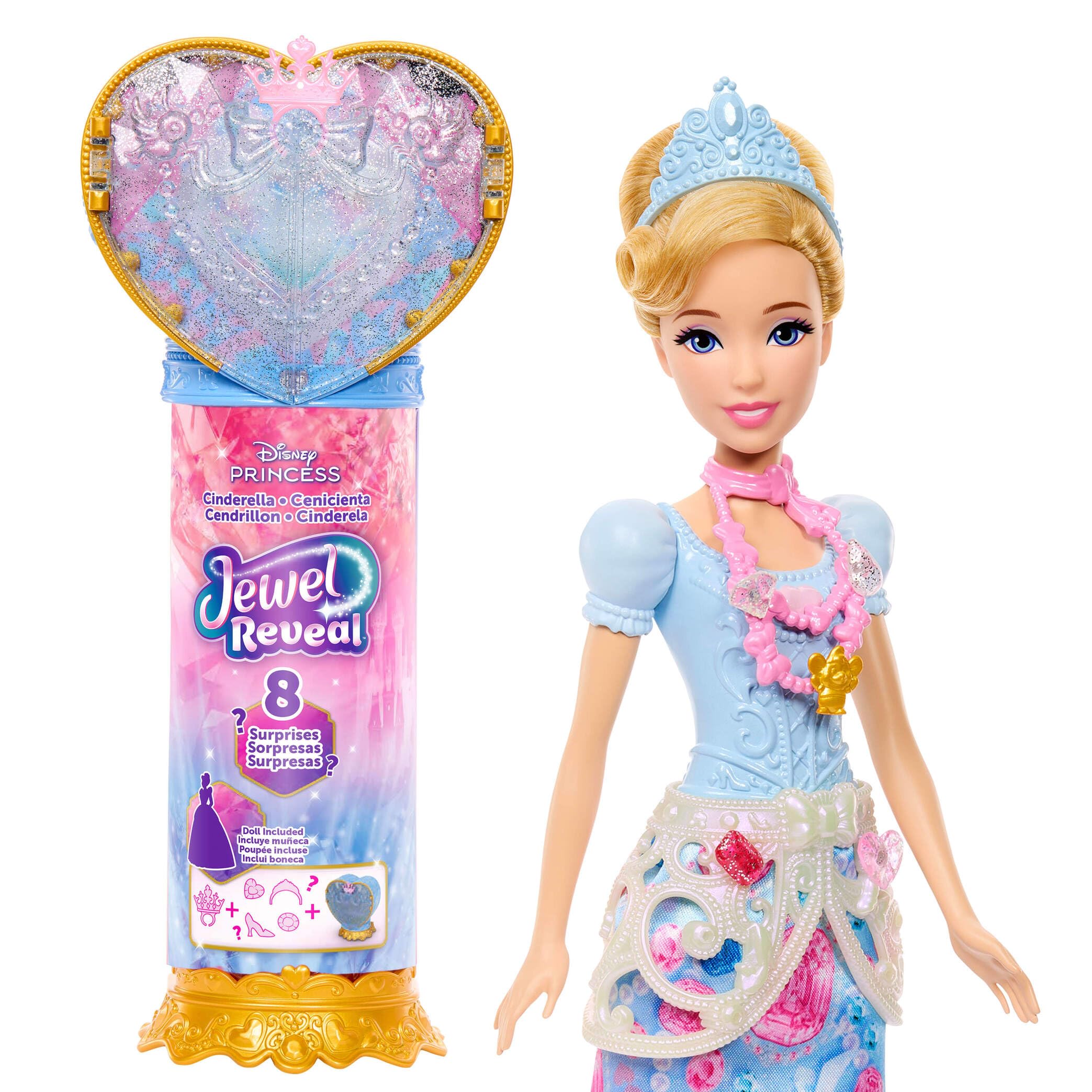 Mattel Disney Princess Jewel Reveal Cinderella Doll - Ages 3+ | Multicolor | Plastic 1