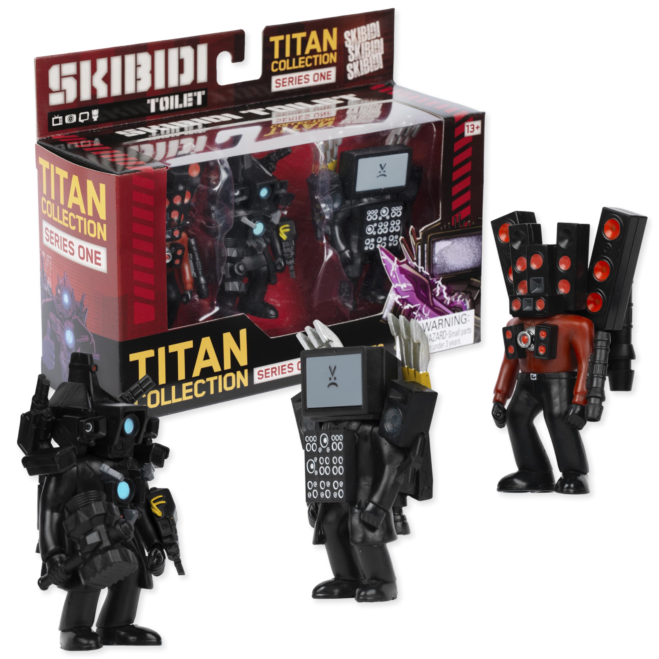 SKIBIDI TOILET Titan 3 Pack Action Figures | Exclusive Figures | Age 8+