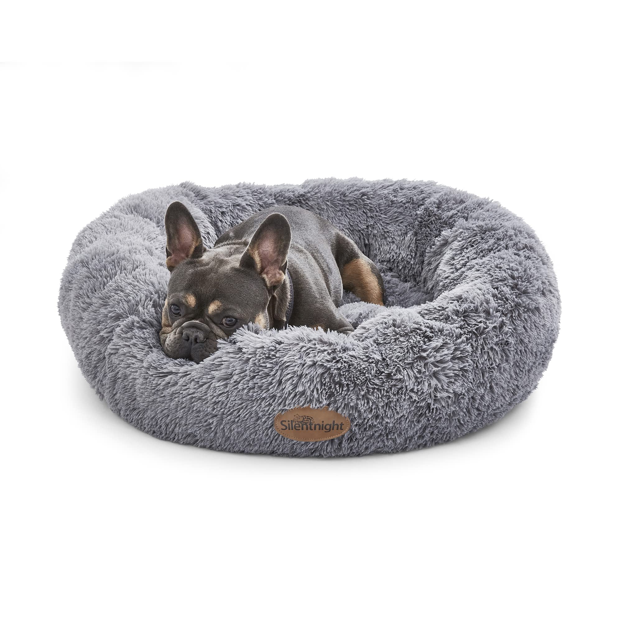 Silentnight Calming Donut Pet Bed - Large Grey | Reduces Anxiety | Machine Washable 1