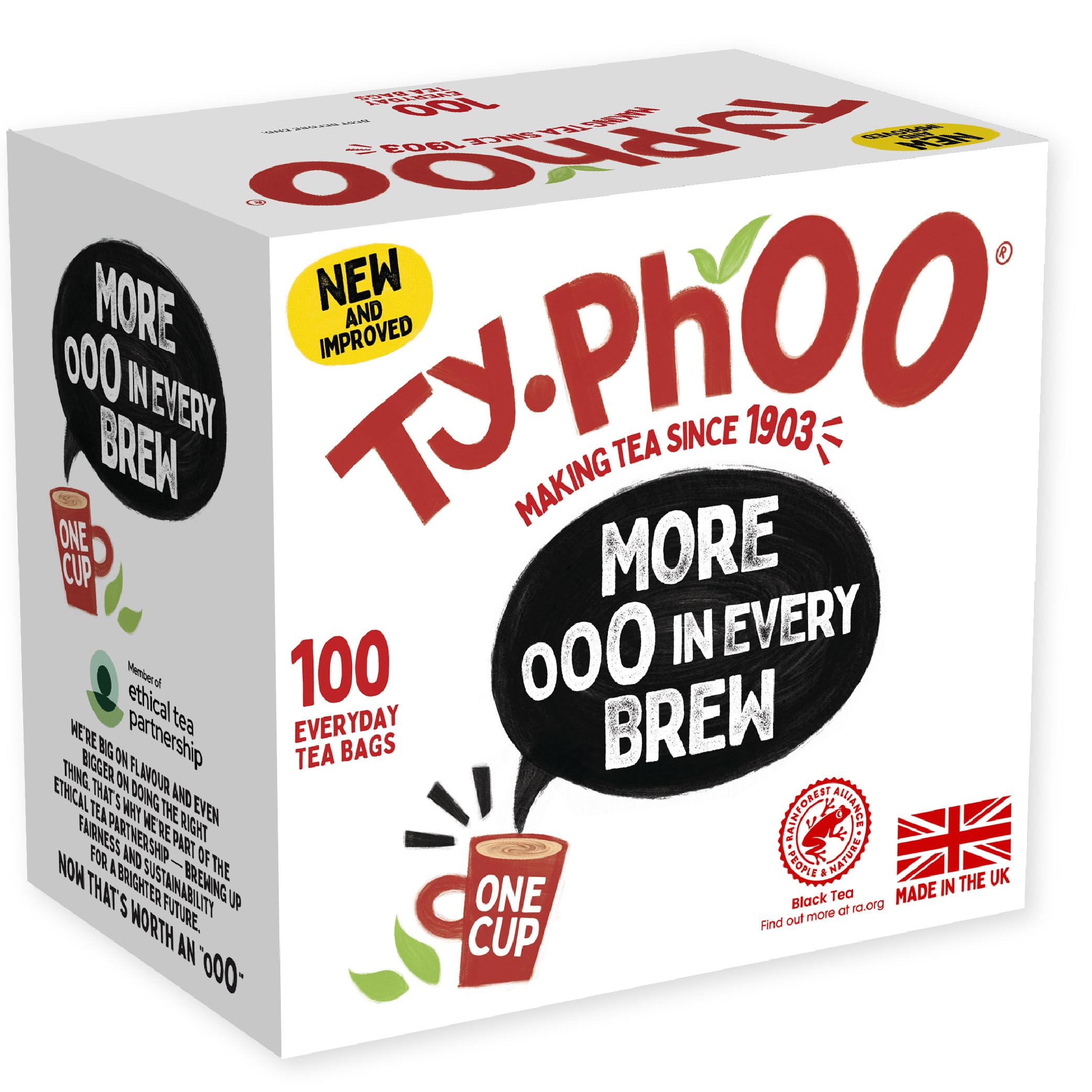 TY.PHOO Black Tea Bags - 100 Count | Smooth Classic British Blend 1