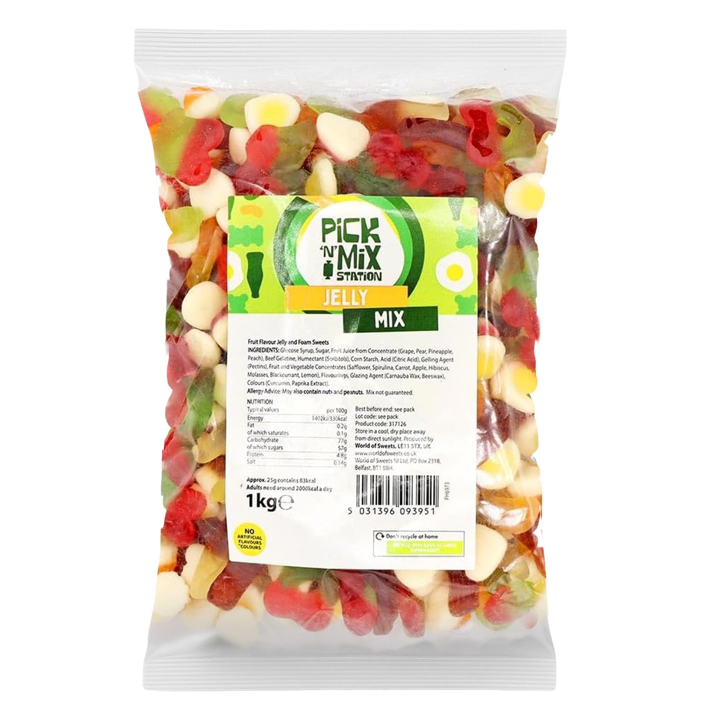 Bonds of London Pick 'n' Mix Station Jelly Mix - Retro Chewy Sweets | 1 kg Bag