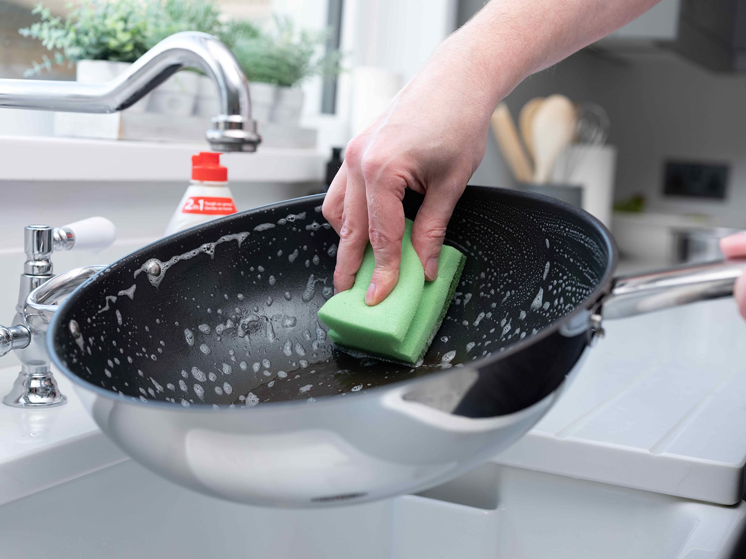 Addis Fairy Originals Non-Scratch Dual Sponge Scourer with Crystals - 6 Pack 7