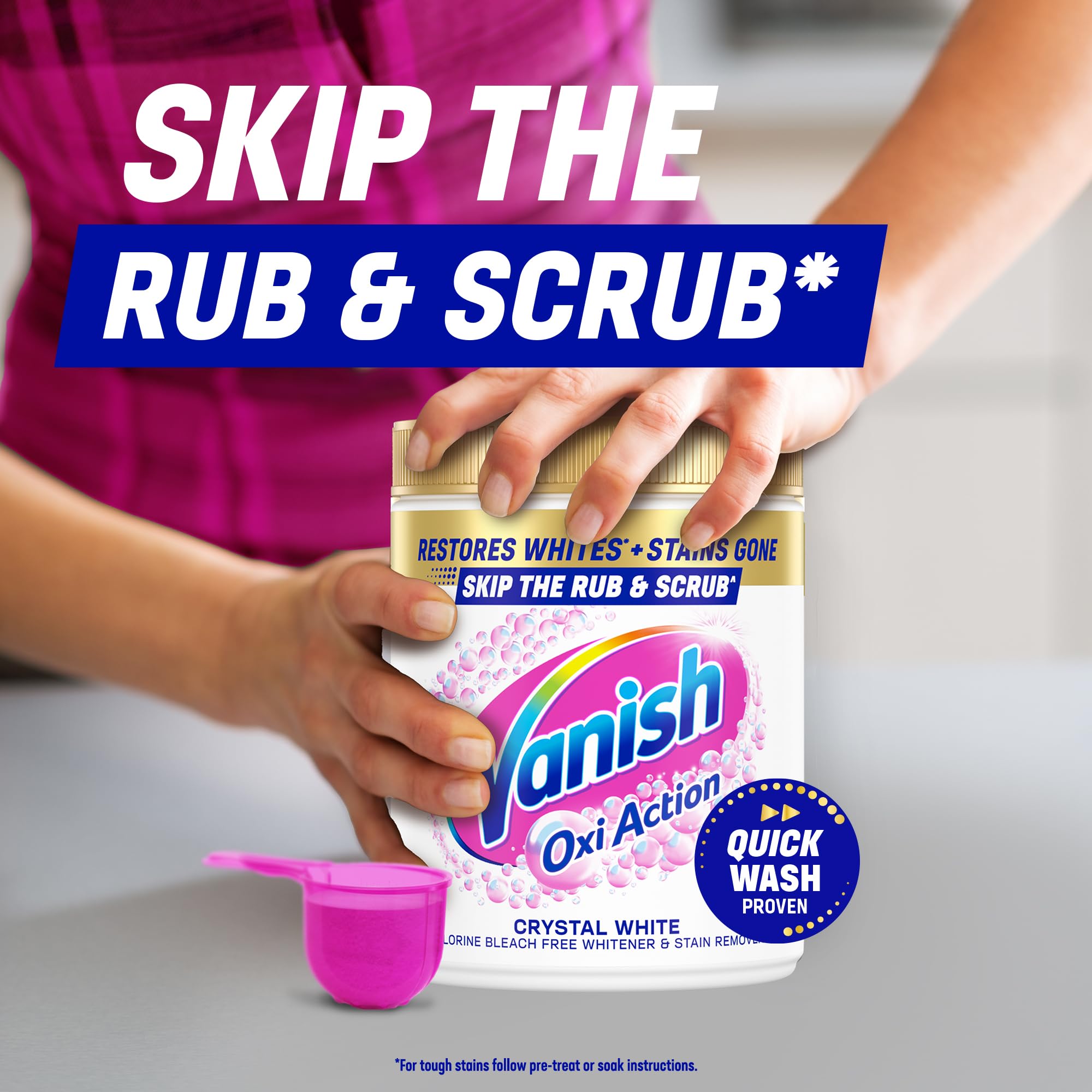 Vanish Crystal White Stain Remover Powder - Restores Whites & Removes Tough Stains | 1.41kg 3