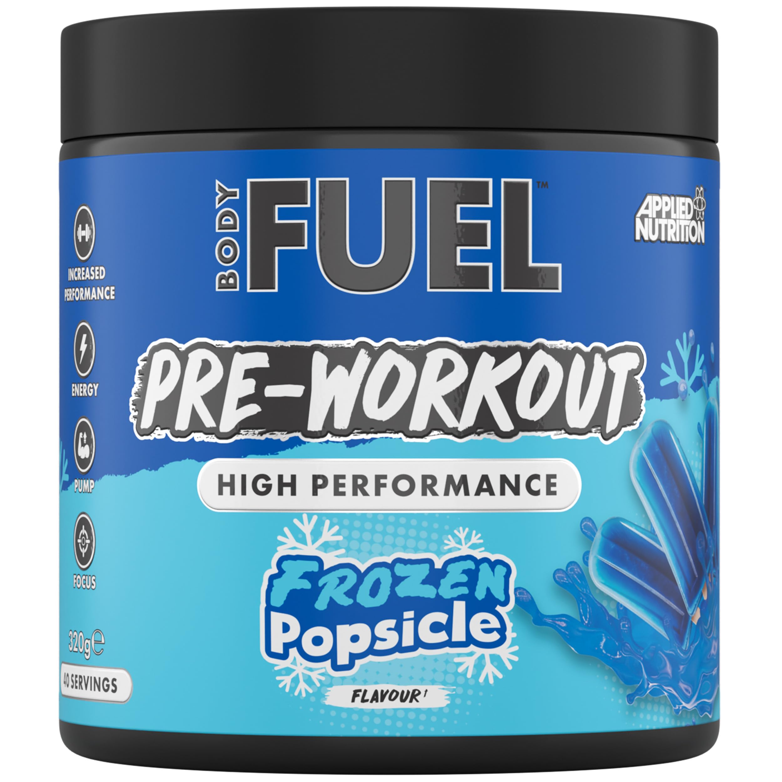 Applied Nutrition BodyFuel Pre-Workout Powder - 40 Servings | Energy, Strength & Endurance Boost | Sugar-Free