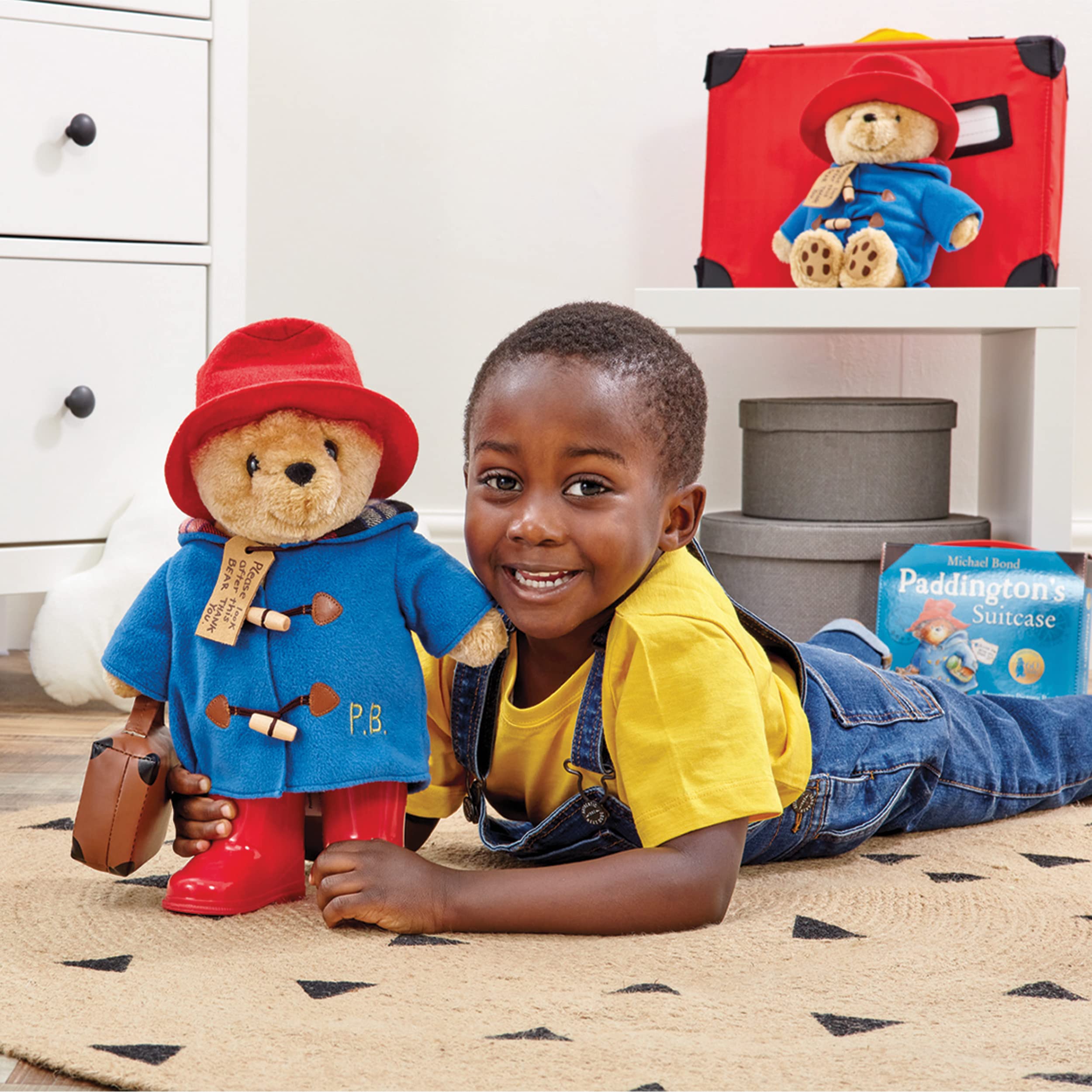 Classic Paddington Bear Plush with Suitcase and Boots - 33cm 14