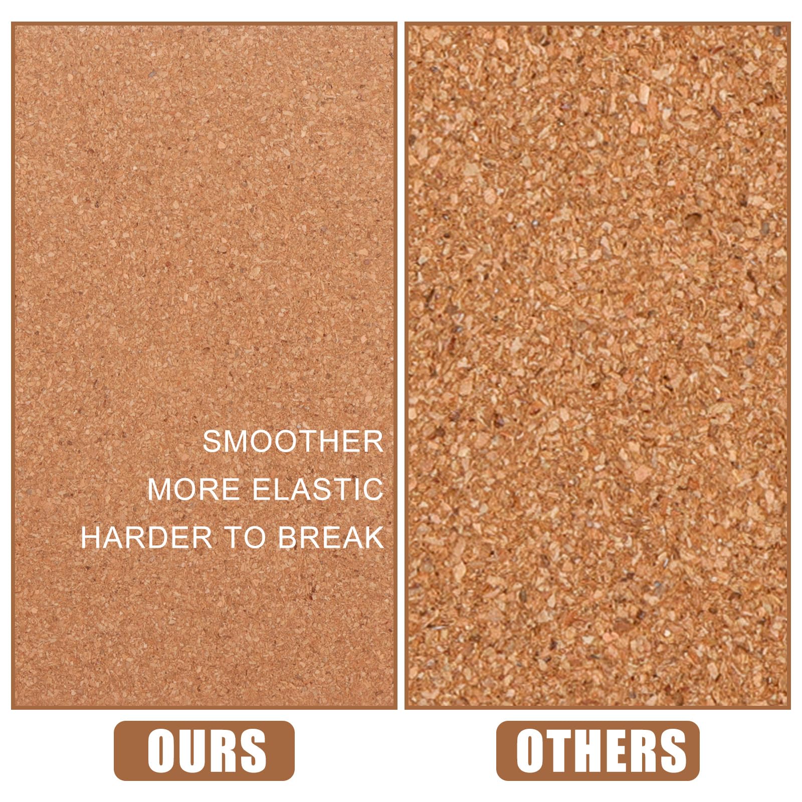 ASelected 8 Pcs Square Cork Boards - Self-Adhesive Natural Cork Tiles for Wall Display | 200x200x5mm 3