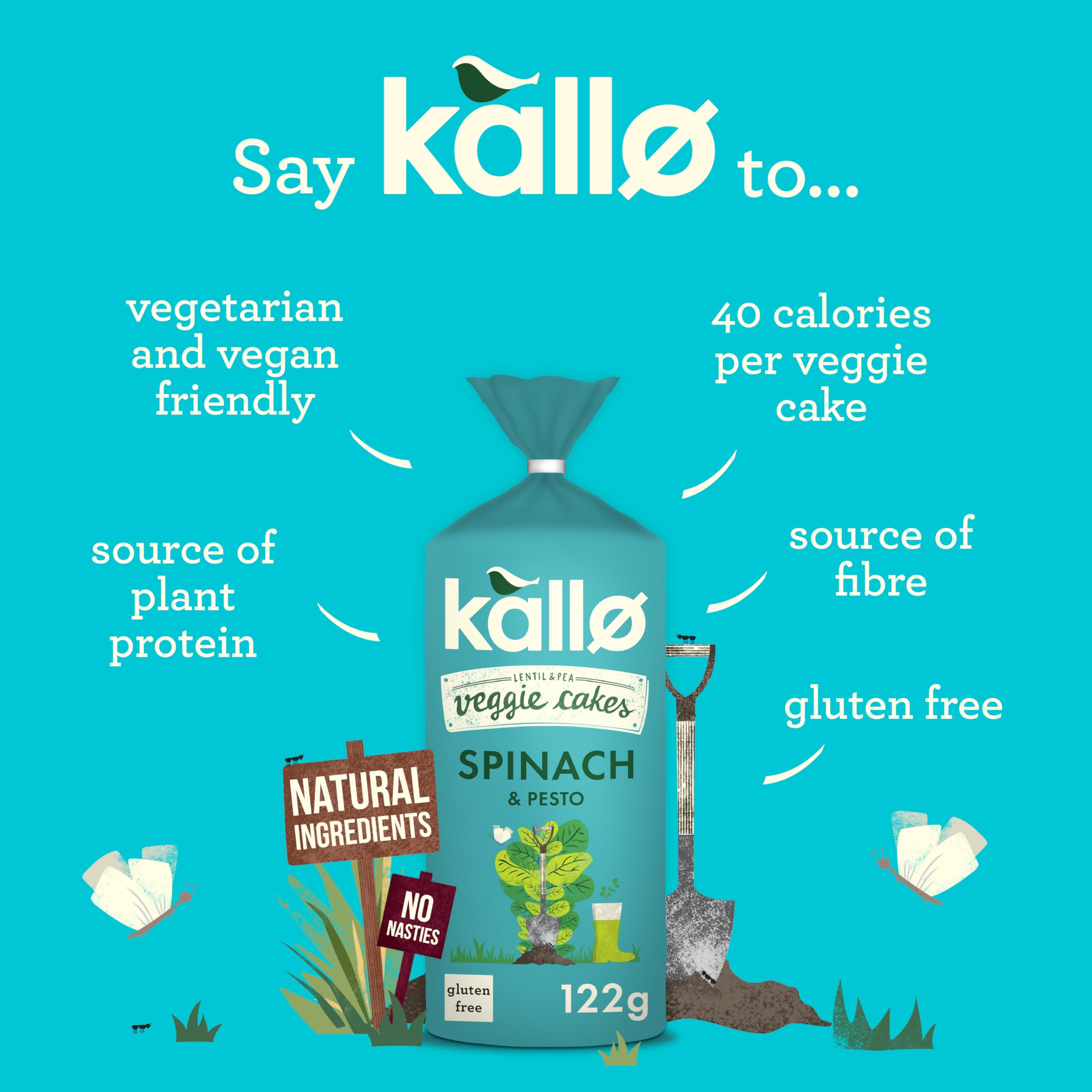 Kallo Spinat-Pesto-Gemüsekuchen, Linsen-Erbsen-Puffcracker aus Pflanzen 7