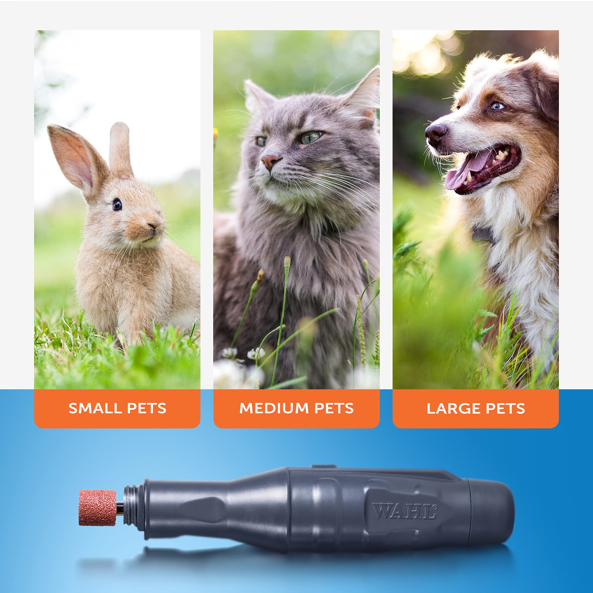 Wahl Battery Nail Grinder - Dual-Speed Rotary Filing | Portable & Low Noise | Includes 2 Grinding Heads 4