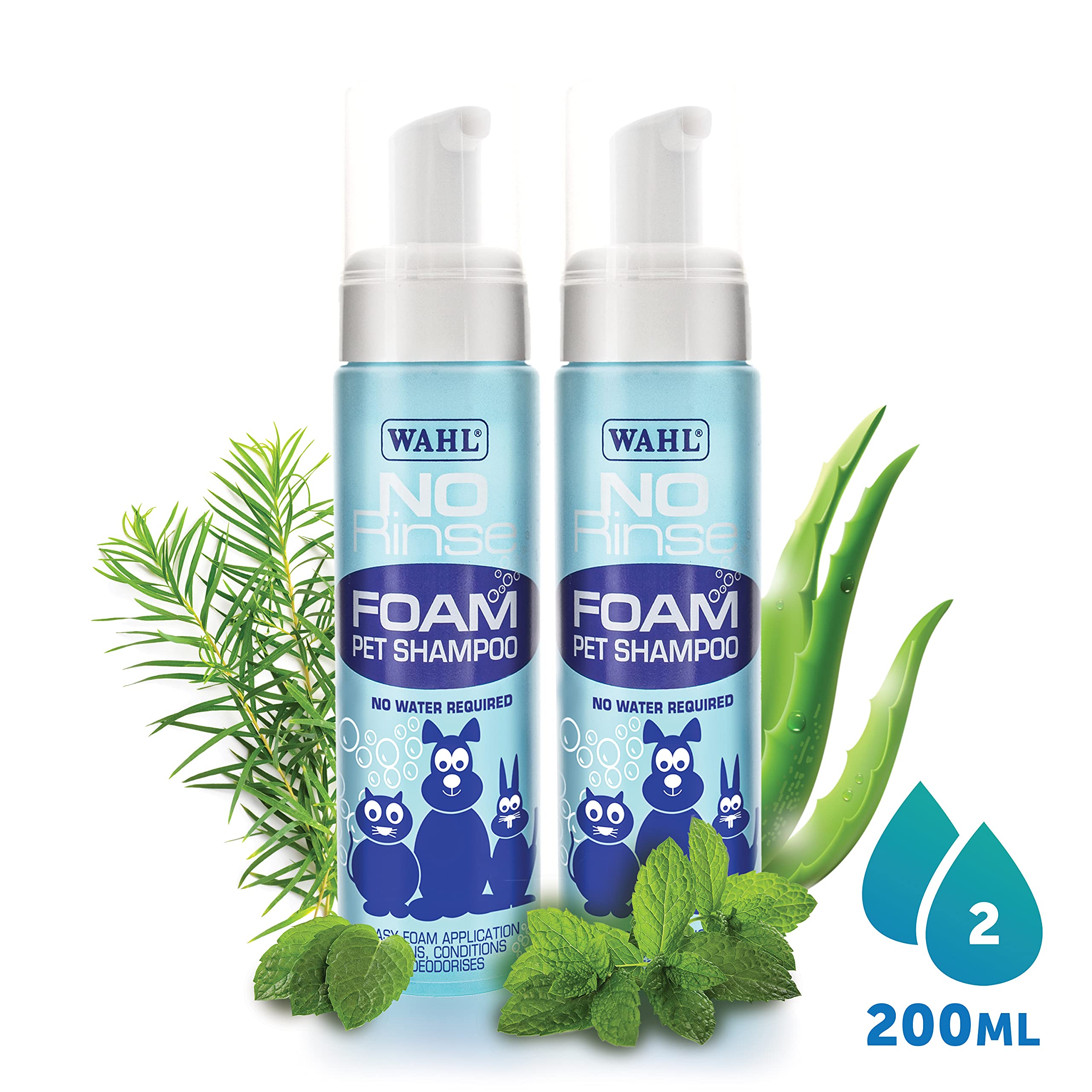 Wahl No Rinse Foam Pet Shampoo - Quick Coat Refresh with Coconut Scent | 200 ml Foam 5