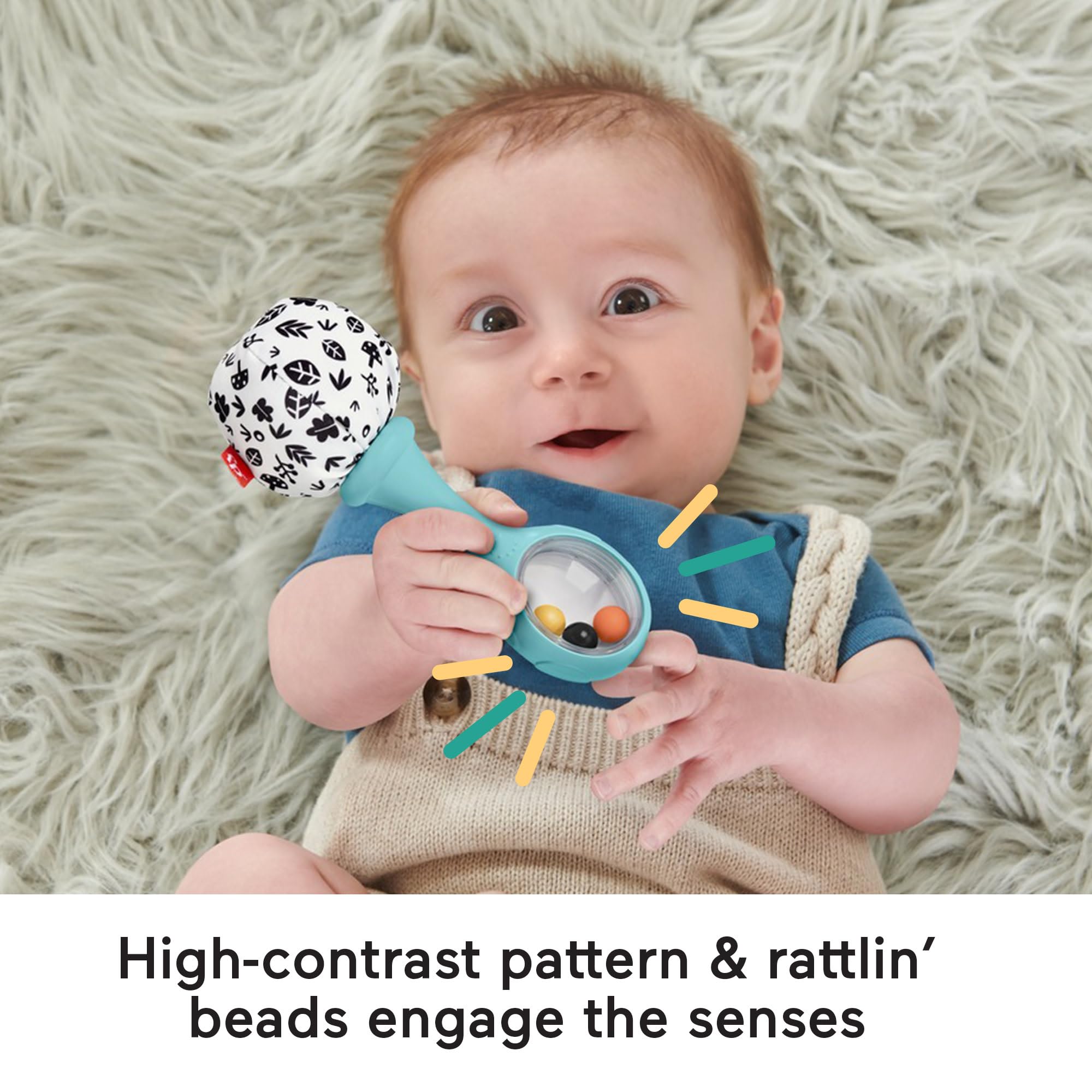 Fisher-Price Rattle 'n Rock Maracas – Sensorische Rasseln für Babys ab 3 Monaten 6