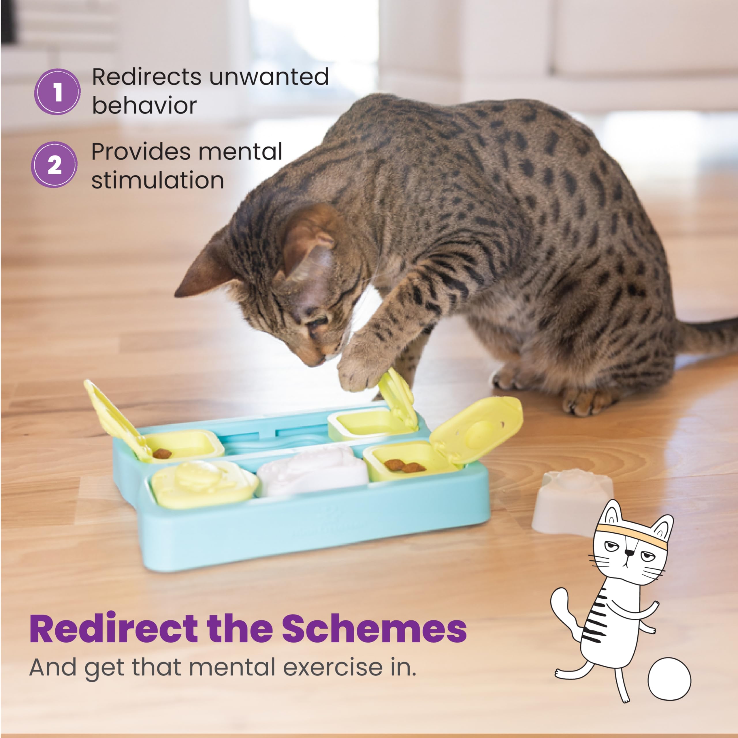 Catstages Kitty Cube Treat Puzzle Toy - Adjustable Difficulty | Encourages Foraging | Holds Up to 1/3 Cup Kibble 6