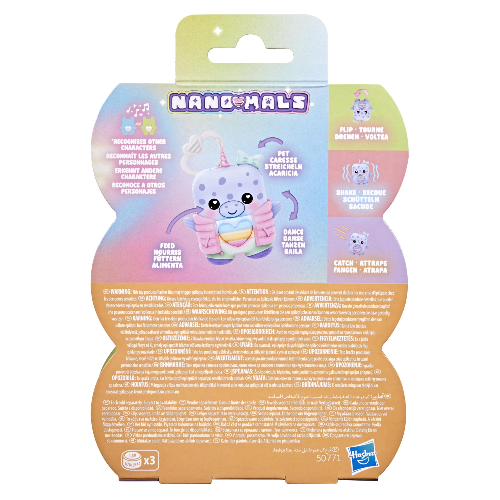Hasbro Nano-Mals Blubby the Narwhal Electronic Fidget Pet 9