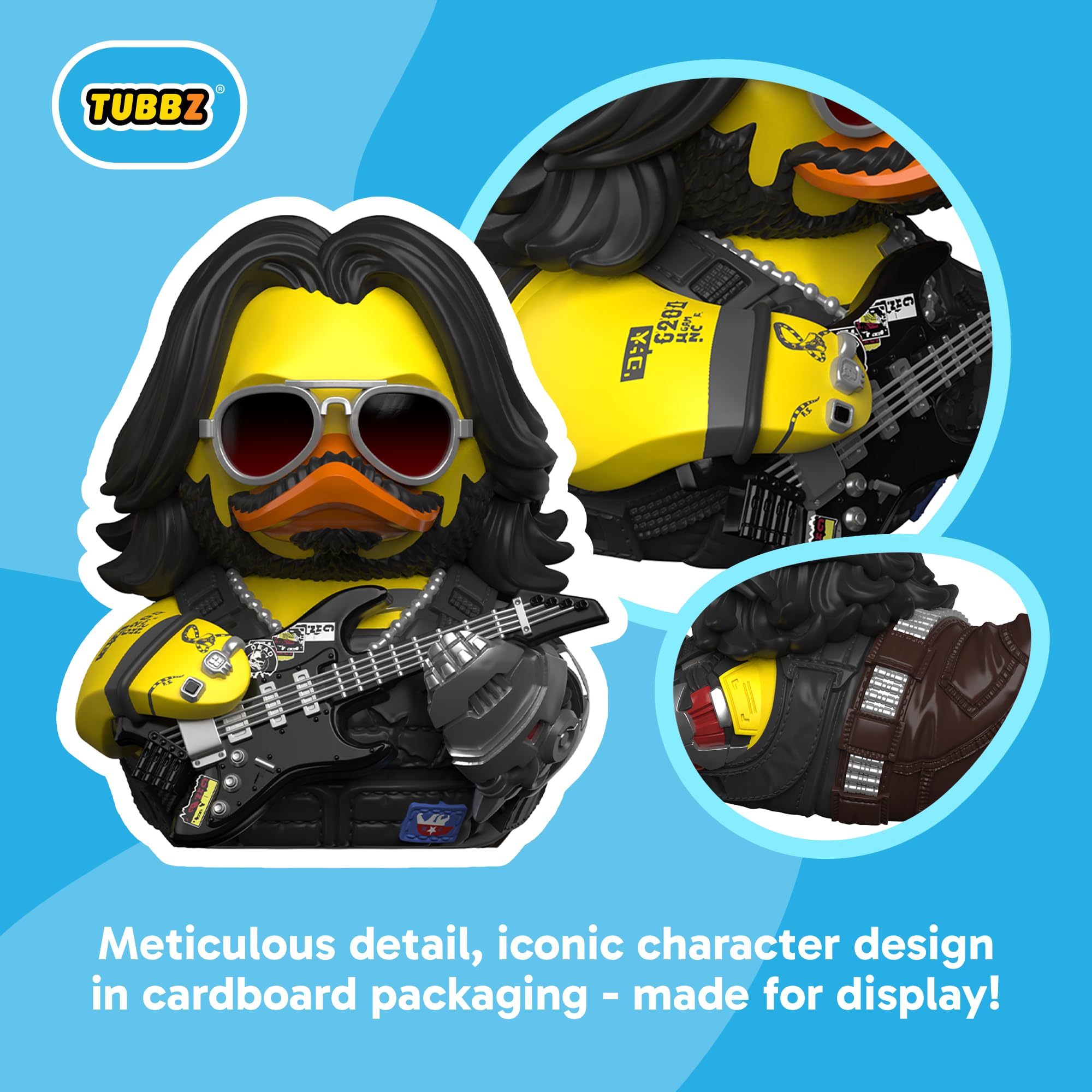 TUBBZ Johnny Silverhand Cosplaying Rubber Duck Collectible Figure | 9 cm | Unisex Adult
